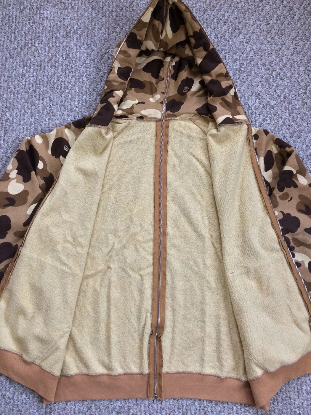 Bape OG Bape Tan Camo Full Zip Hoodie Size US M / EU 48-50 / 2 - 6 Thumbnail