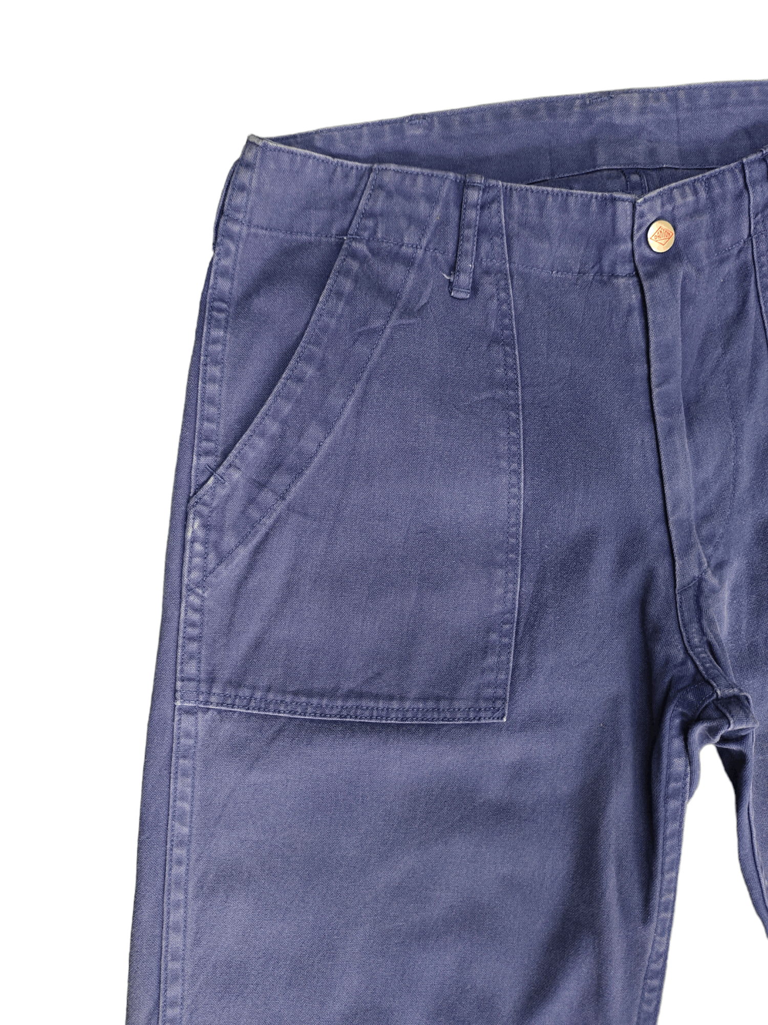 Danton Vintage Danton Indigo Buckle Back Fatigue Pants Workwear Size US 31 - 10 Thumbnail