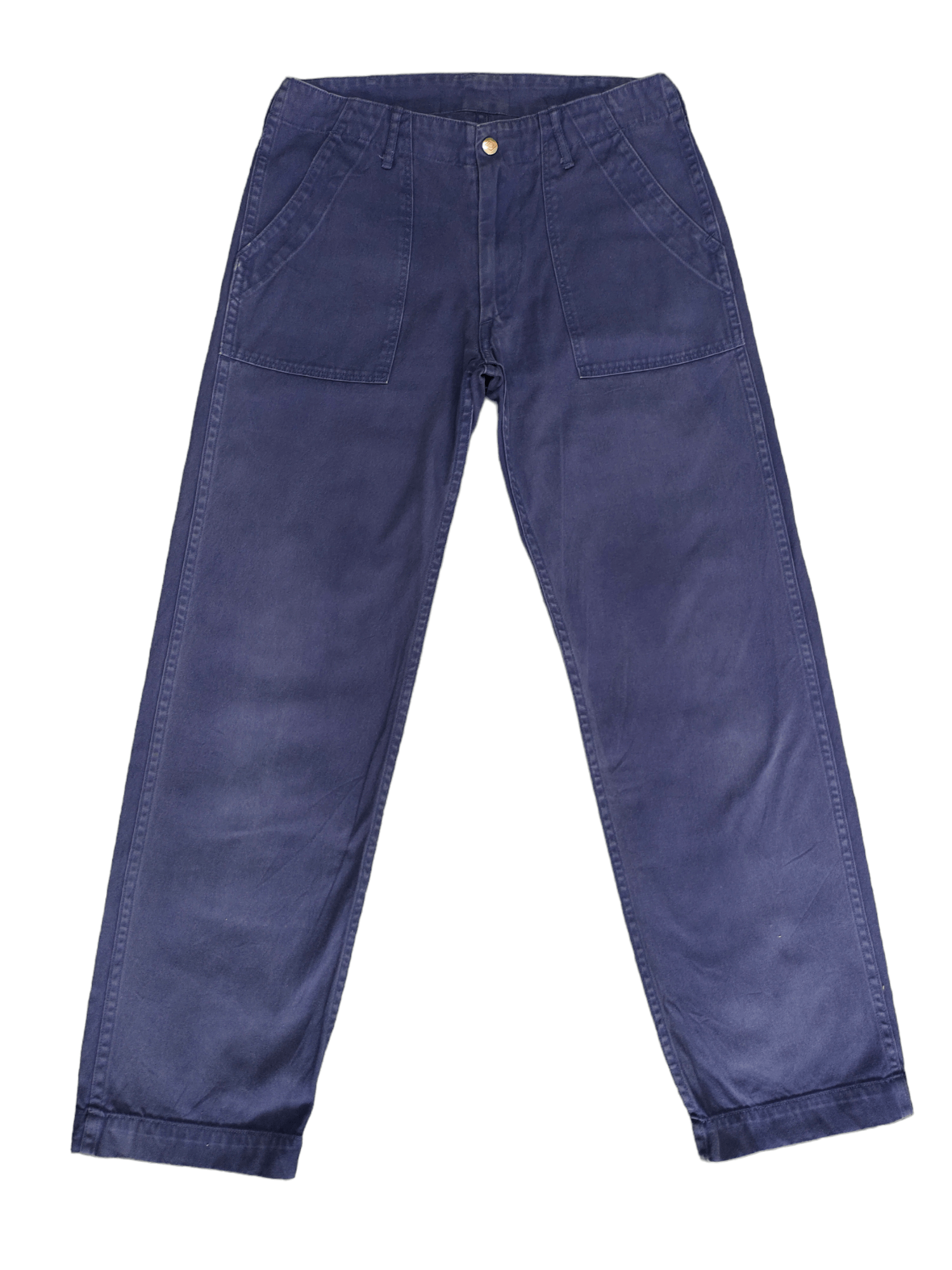 Danton Vintage Danton Indigo Buckle Back Fatigue Pants Workwear Size US 31 - 1 Thumbnail