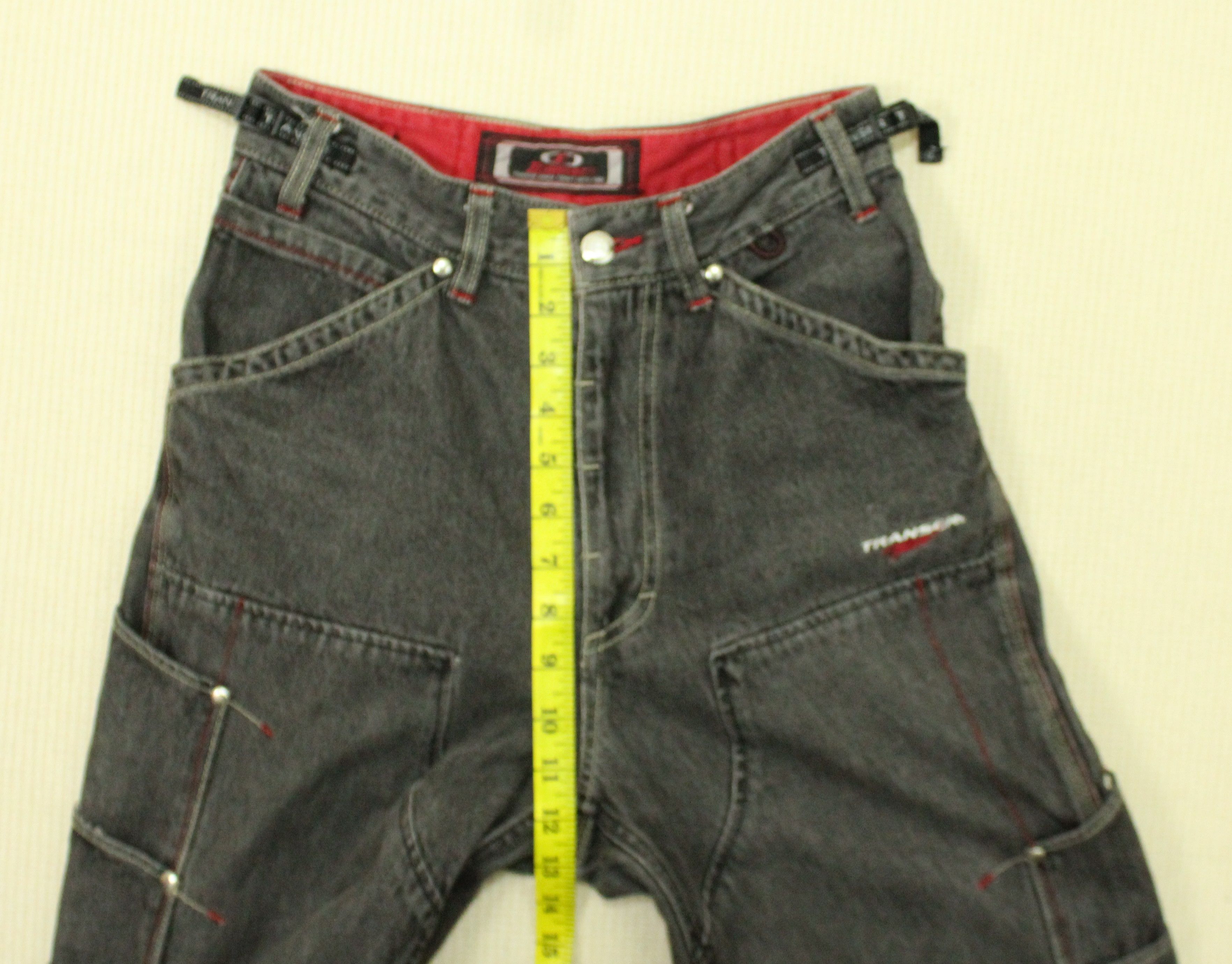 JNCO × Japanese Brand TRANSER Pants Denim Utility Multipockets Patchwork Denim Size US 26 / EU 42 - 23 Thumbnail