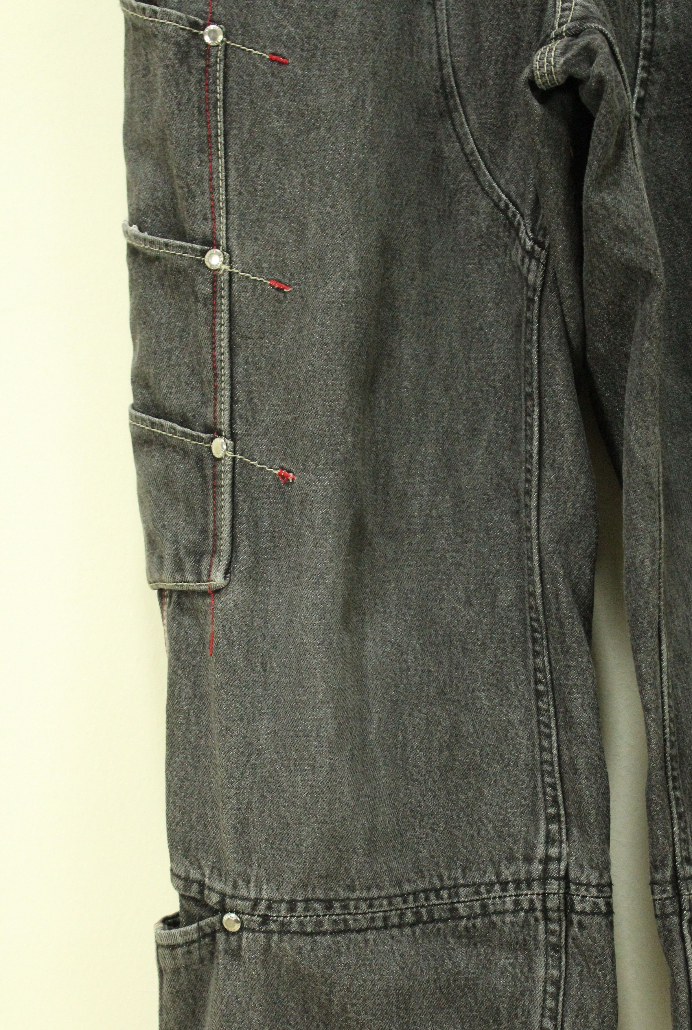JNCO × Japanese Brand TRANSER Pants Denim Utility Multipockets Patchwork Denim Size US 26 / EU 42 - 8 Thumbnail