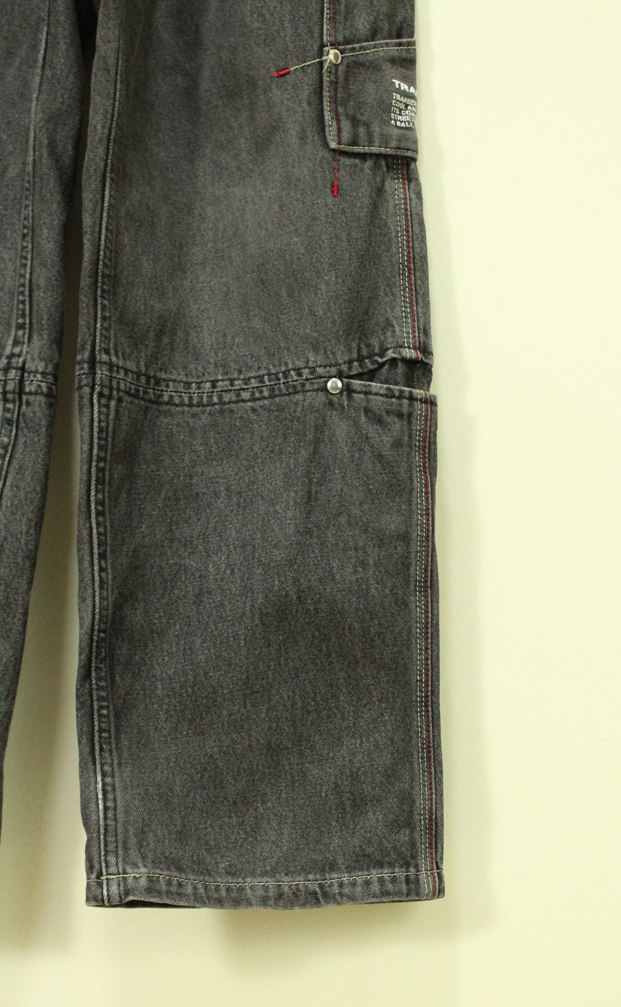 JNCO × Japanese Brand TRANSER Pants Denim Utility Multipockets Patchwork Denim Size US 26 / EU 42 - 6 Thumbnail