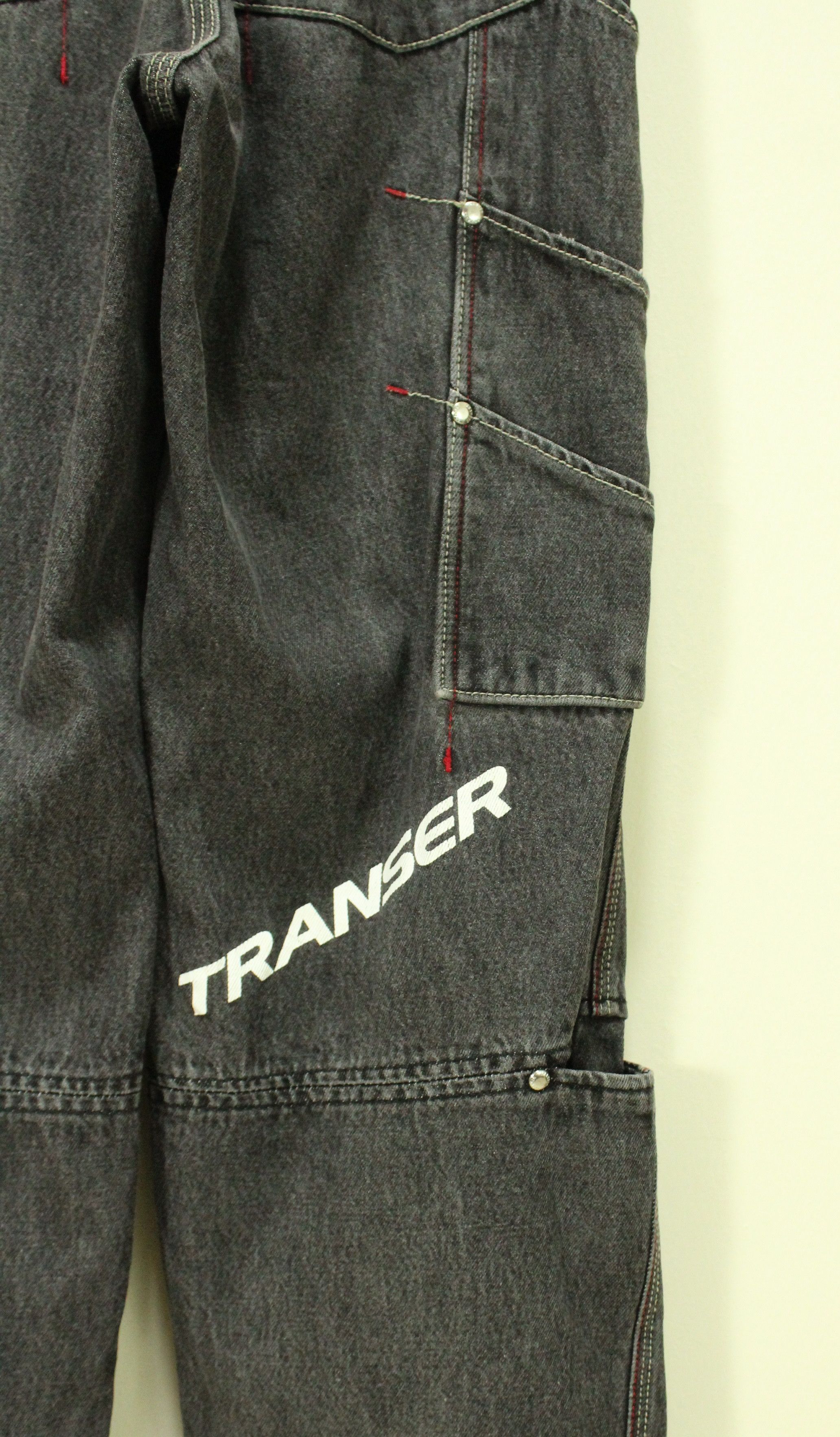 JNCO × Japanese Brand TRANSER Pants Denim Utility Multipockets Patchwork Denim Size US 26 / EU 42 - 11 Thumbnail