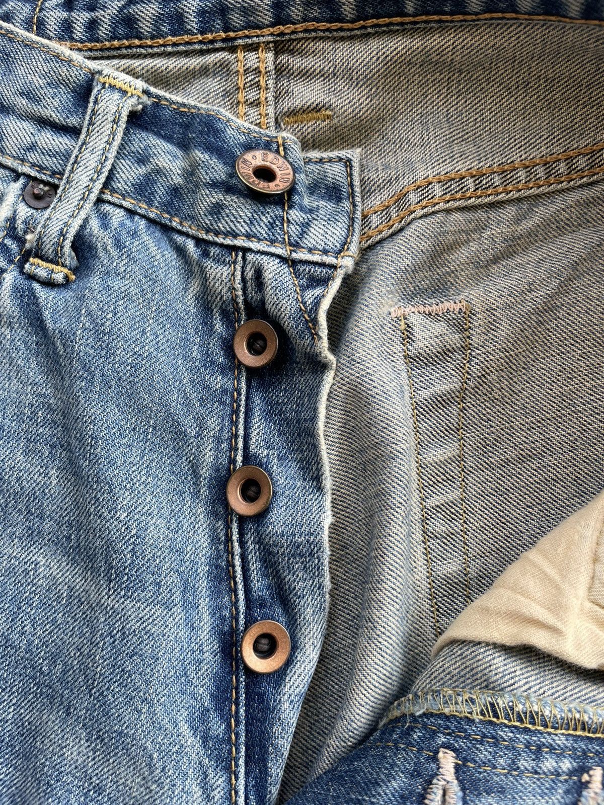 Vintage Edwin 505X Selvedge Faded Wash Denim