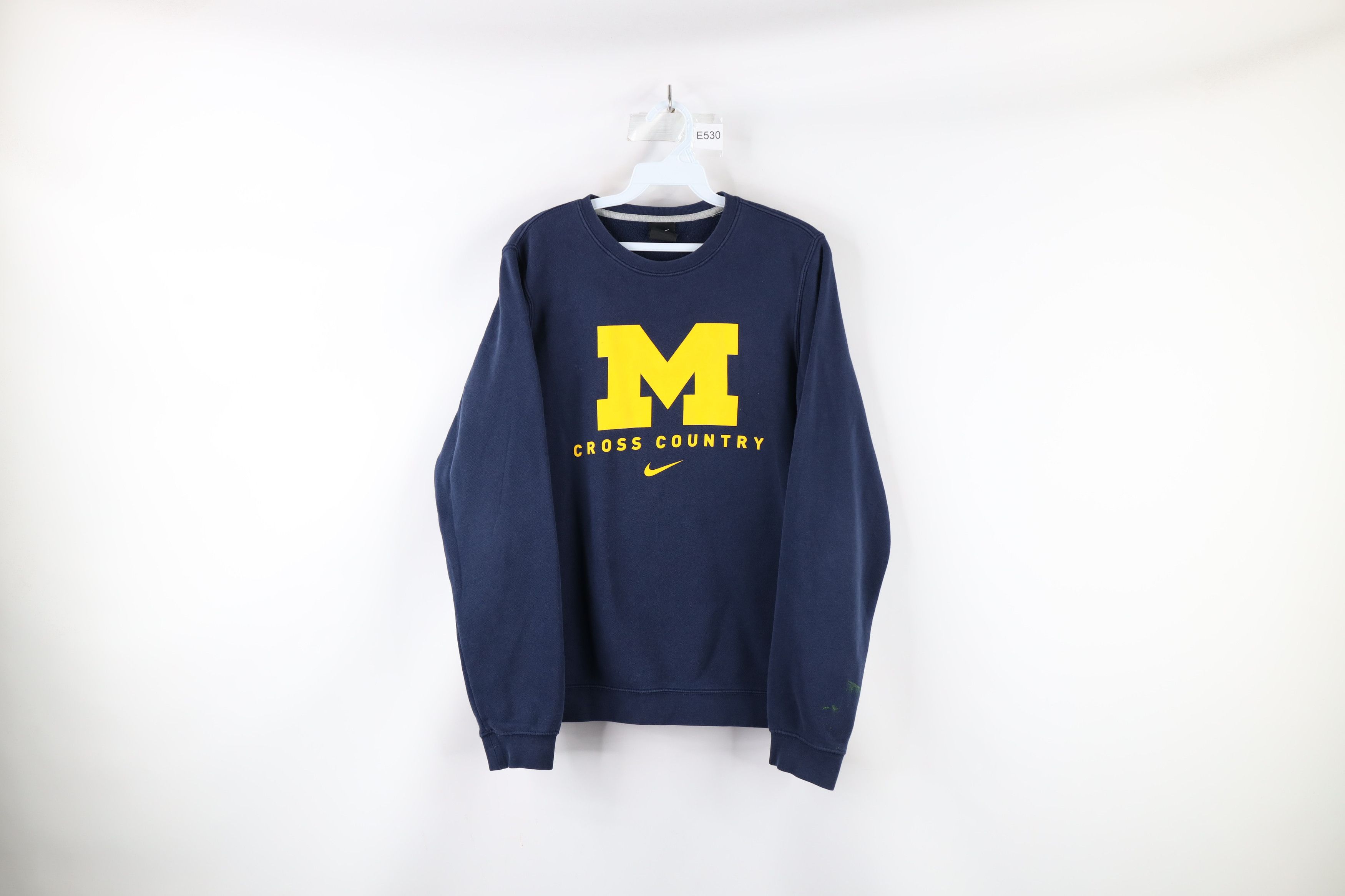 Image of Nike University Of Michigan Cross Country Sweatshirt Blue, Men's (Size XS)