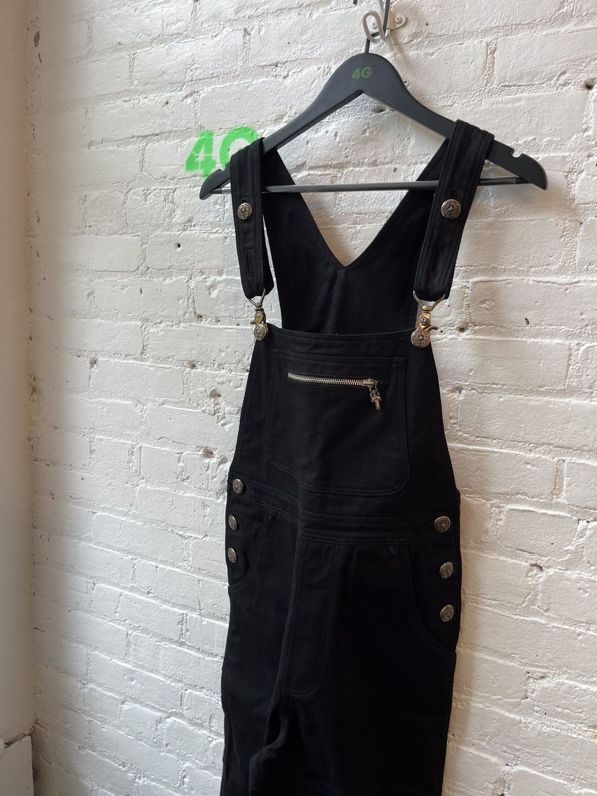 Chrome Hearts Chrome Hearts DENIM JEANS OVERALLS SZ M Black Size US 32 / EU 48 - 8 Thumbnail