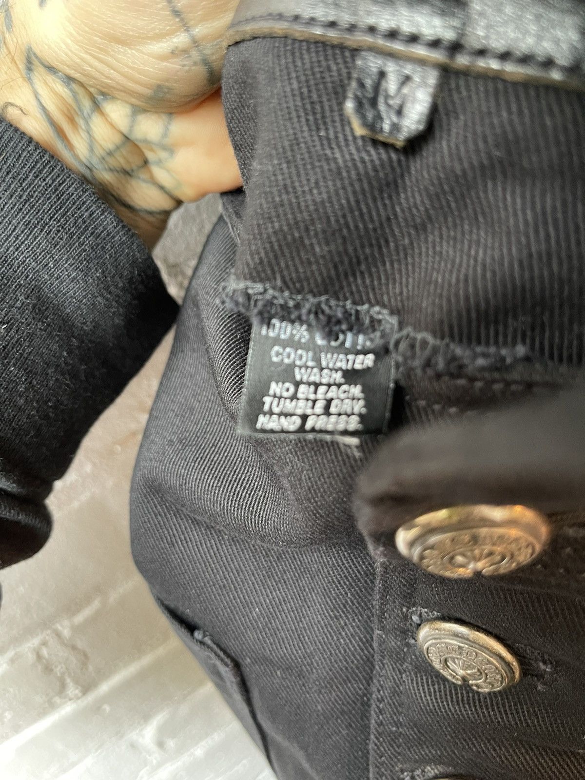 Chrome Hearts Chrome Hearts DENIM JEANS OVERALLS SZ M Black Size US 32 / EU 48 - 14 Thumbnail