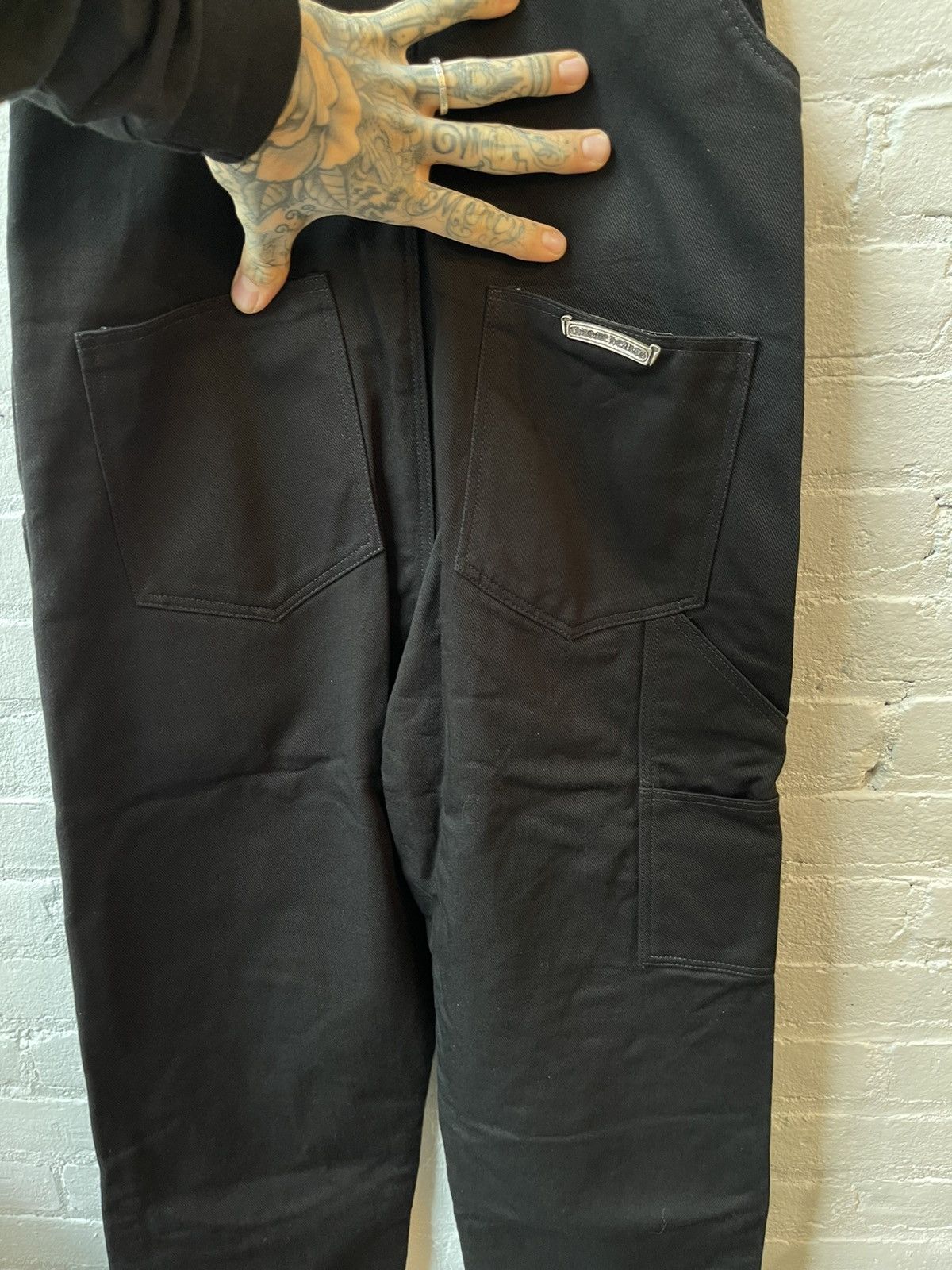 Chrome Hearts Chrome Hearts DENIM JEANS OVERALLS SZ M Black Size US 32 / EU 48 - 9 Thumbnail