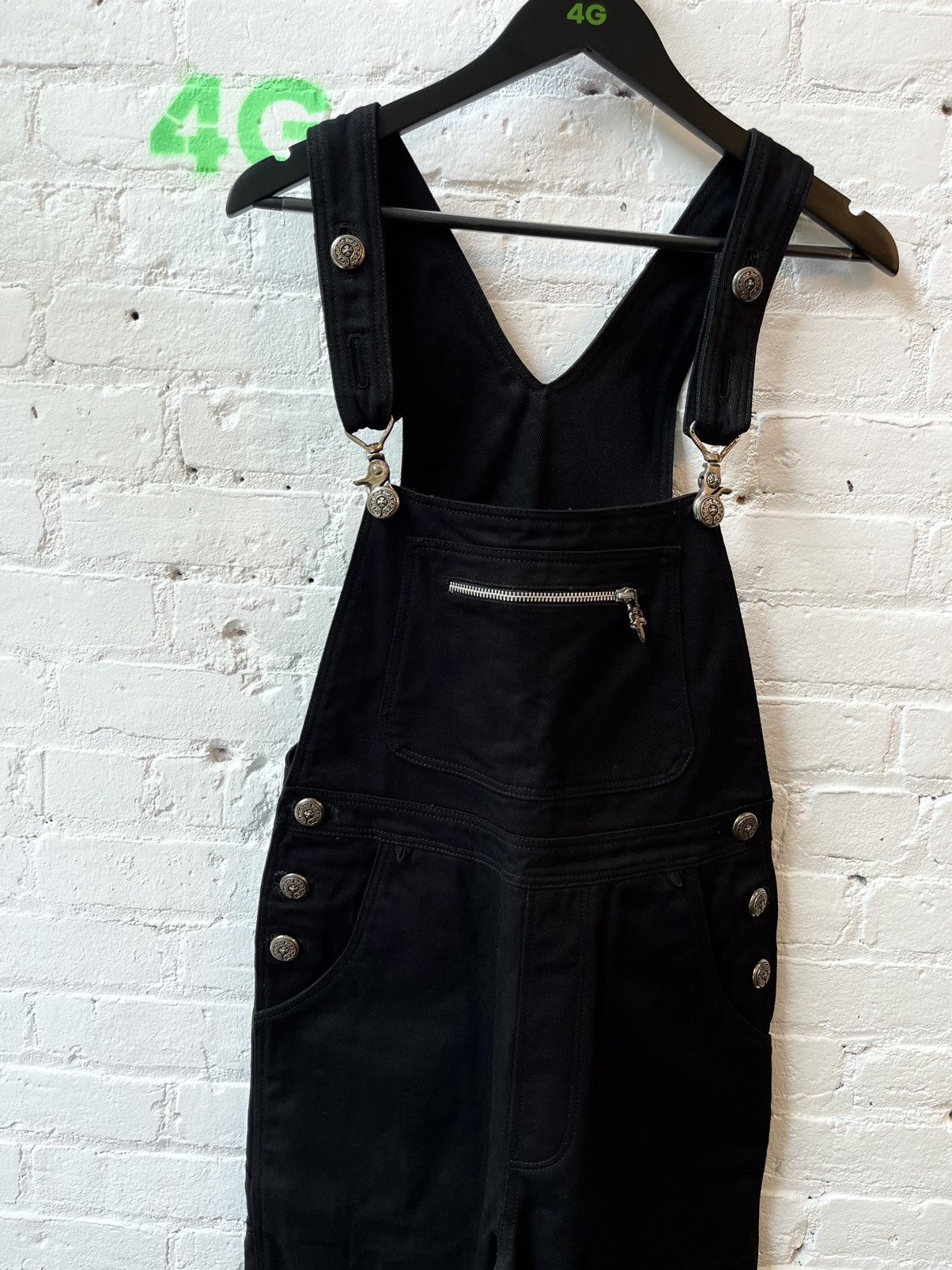 Chrome Hearts Chrome Hearts DENIM JEANS OVERALLS SZ M Black Size US 32 / EU 48 - 2 Thumbnail