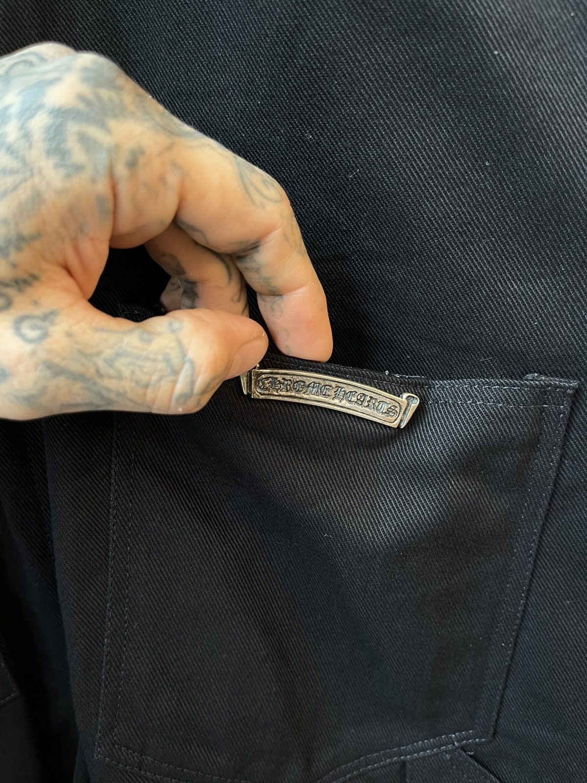 Chrome Hearts Chrome Hearts DENIM JEANS OVERALLS SZ M Black Size US 32 / EU 48 - 10 Thumbnail