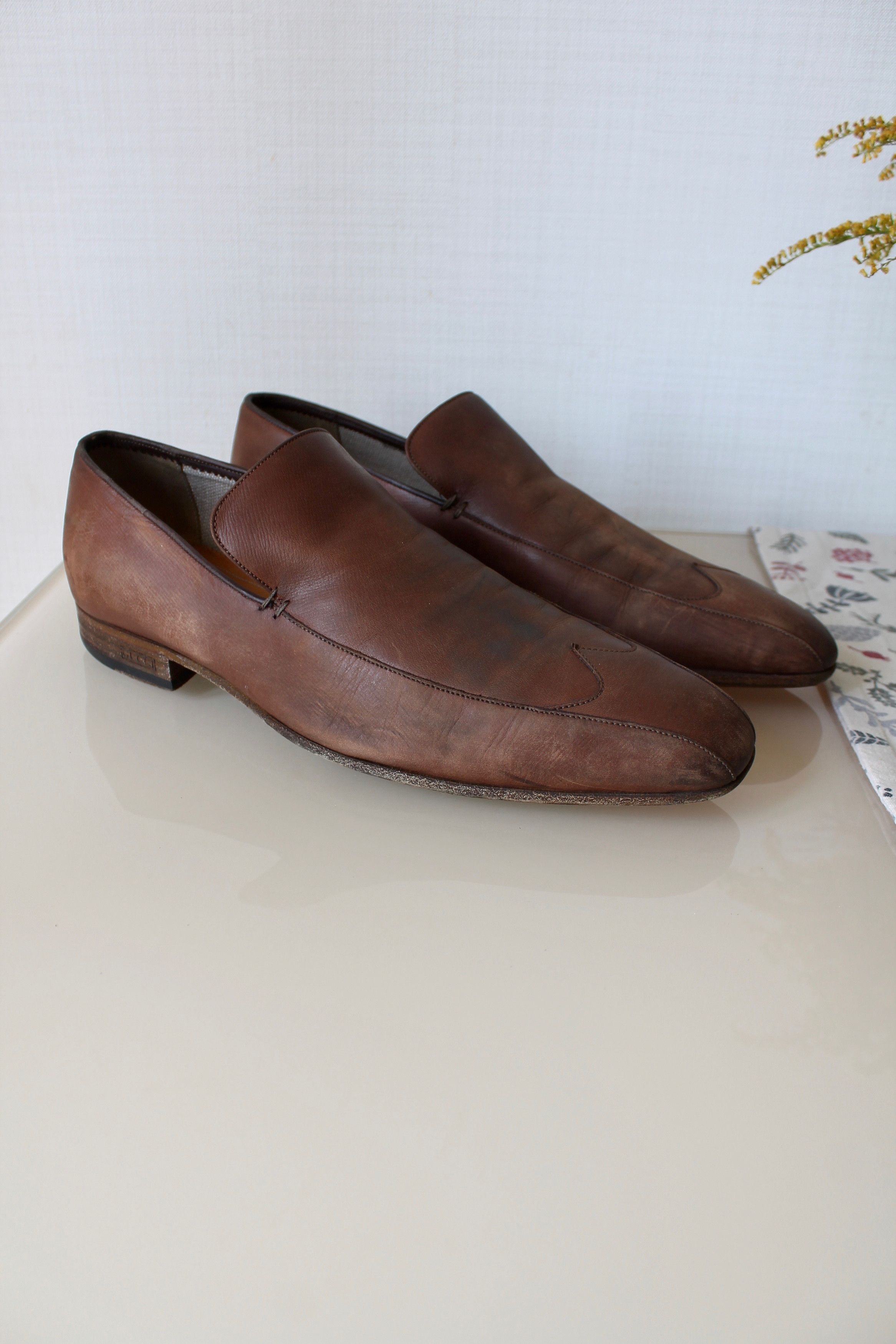 GUCCI Leather Loafers Shoes Classic