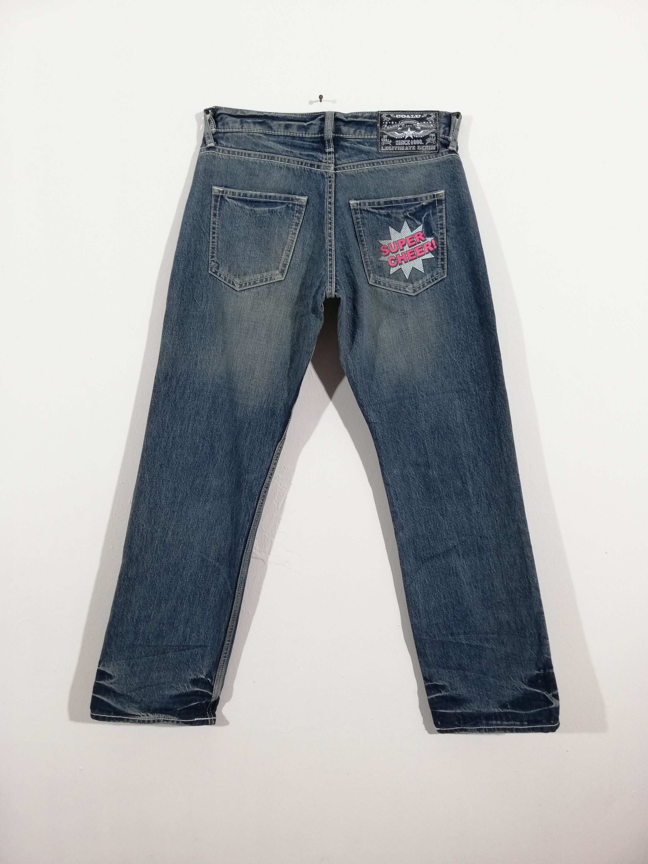 Designer × Japanese Brand Co & Lu denim jeans painted patchwork Size US 33 - 2 Thumbnail