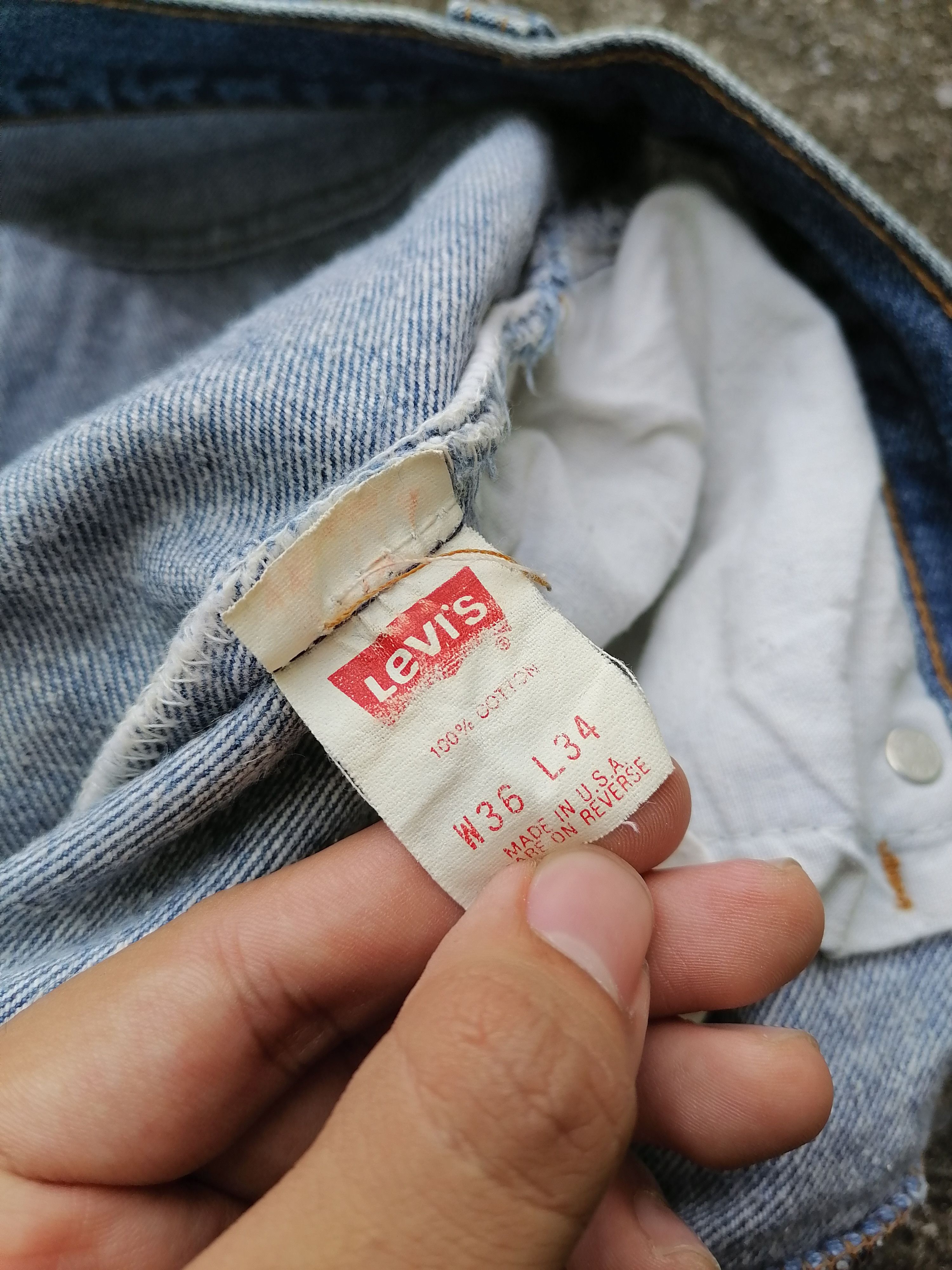 Levi's × Levi's Vintage Clothing Levi's Strauss 501 RARE Fly Button Denim Jeans Size US 34 / EU 50 - 7 Thumbnail