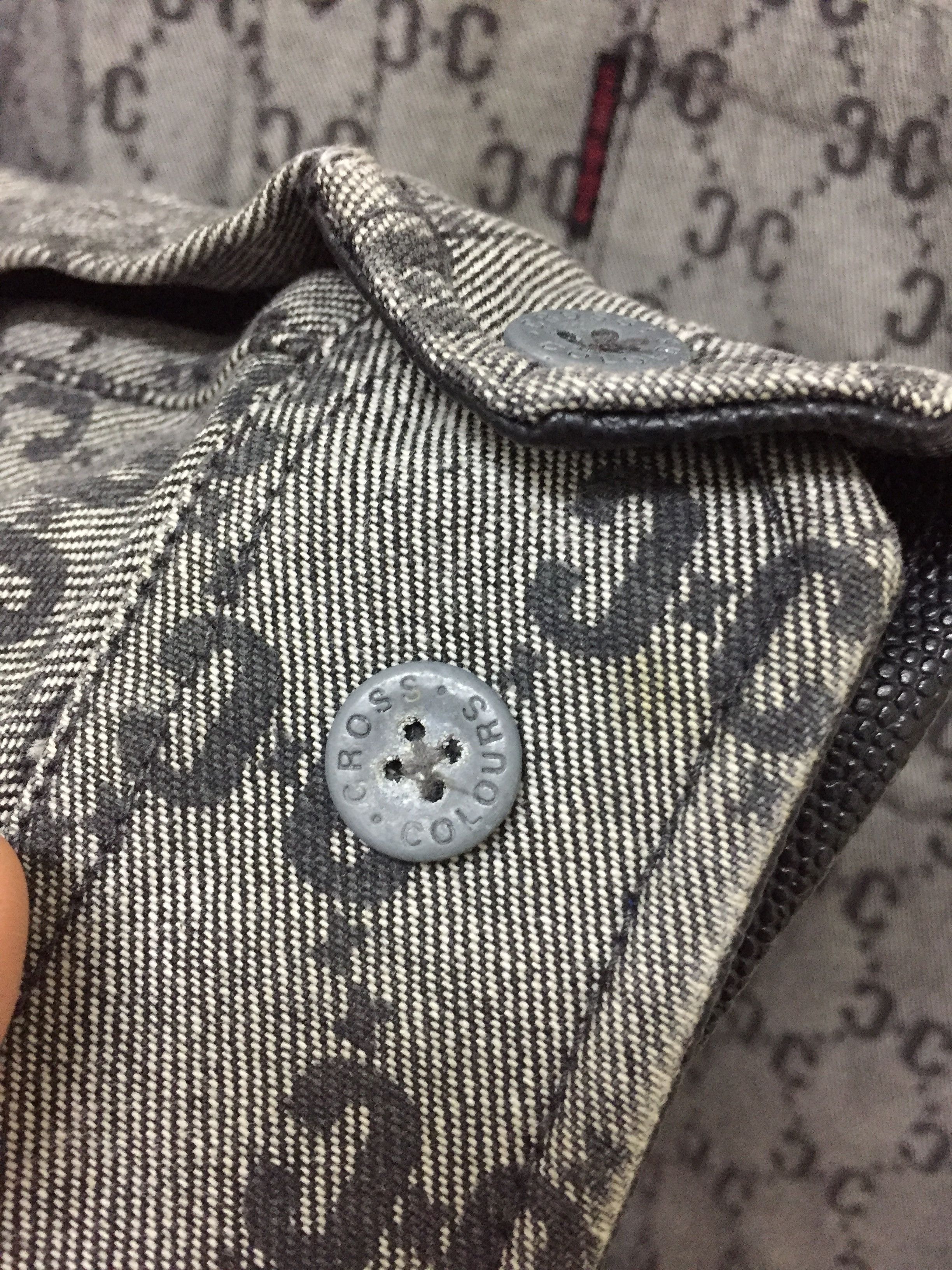 Cross Colours Vtg Cross Colours CC Gucci Monogram Logo Denim button up Size US XXL / EU 58 / 5 - 8 Thumbnail