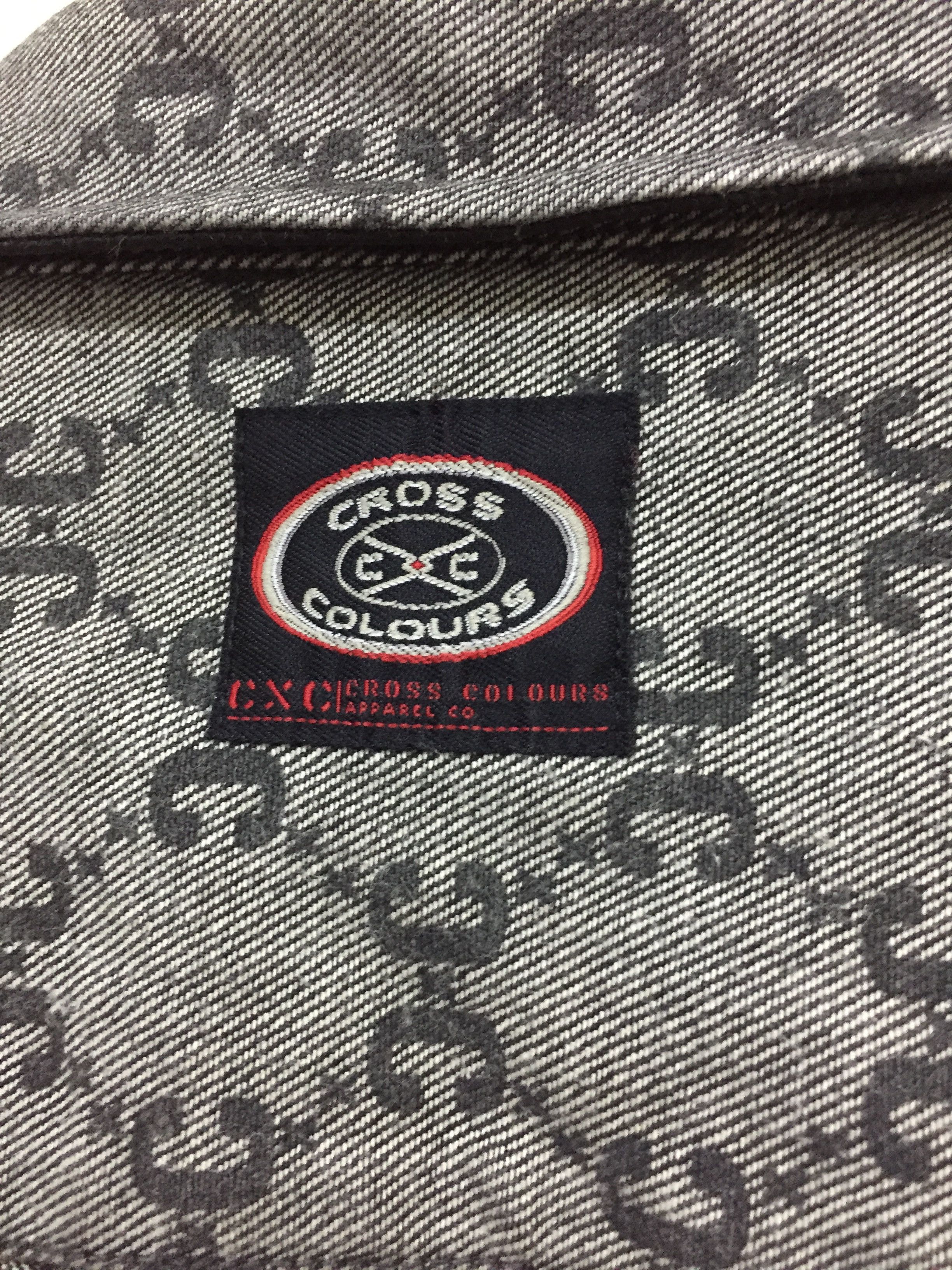 Cross Colours Vtg Cross Colours CC Gucci Monogram Logo Denim button up Size US XXL / EU 58 / 5 - 12 Thumbnail