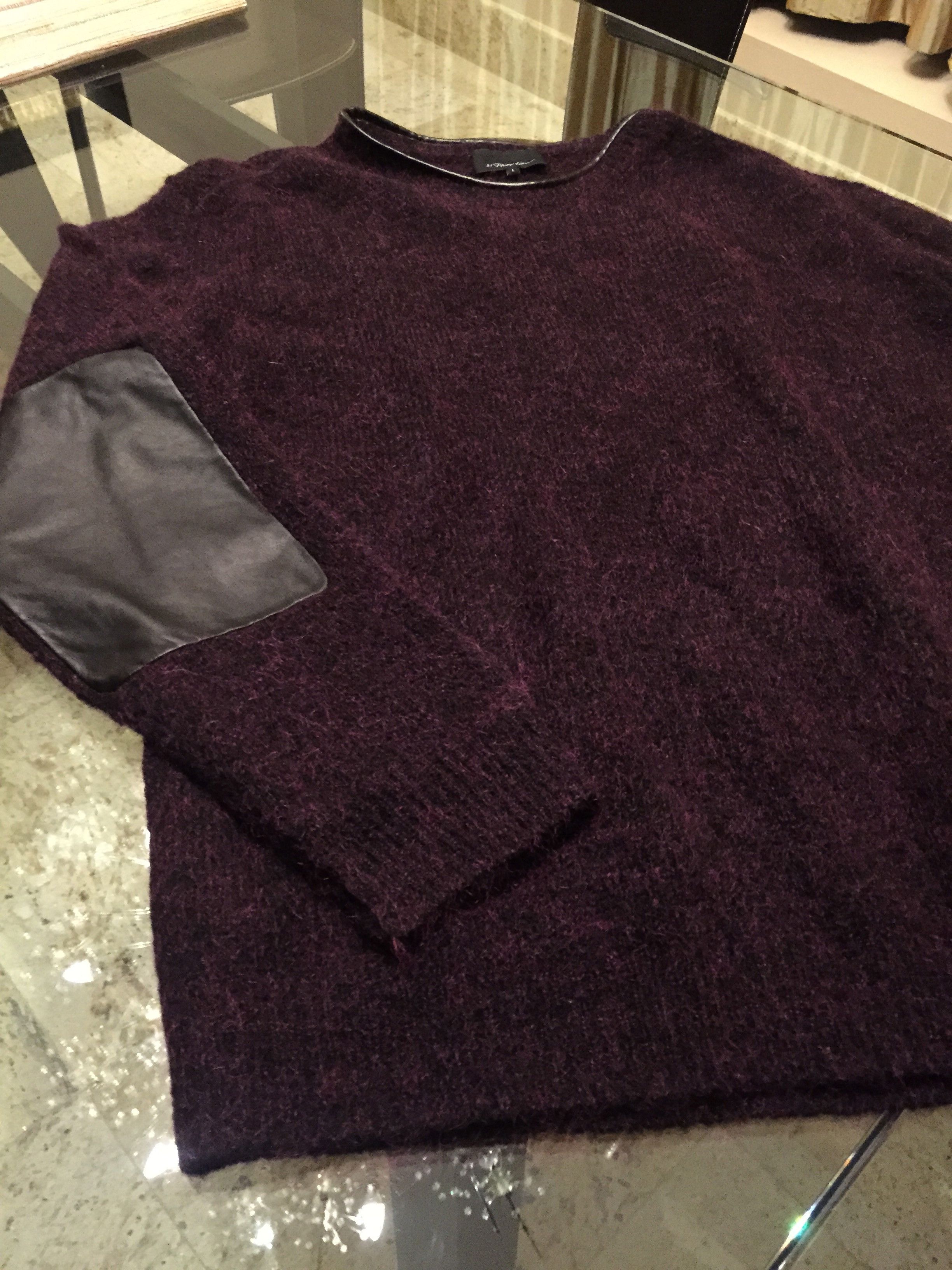 3.1 Phillip Lim Mohair Deep Maroon Runway Knit Size US L / EU 52-54 / 3 - 4 Thumbnail