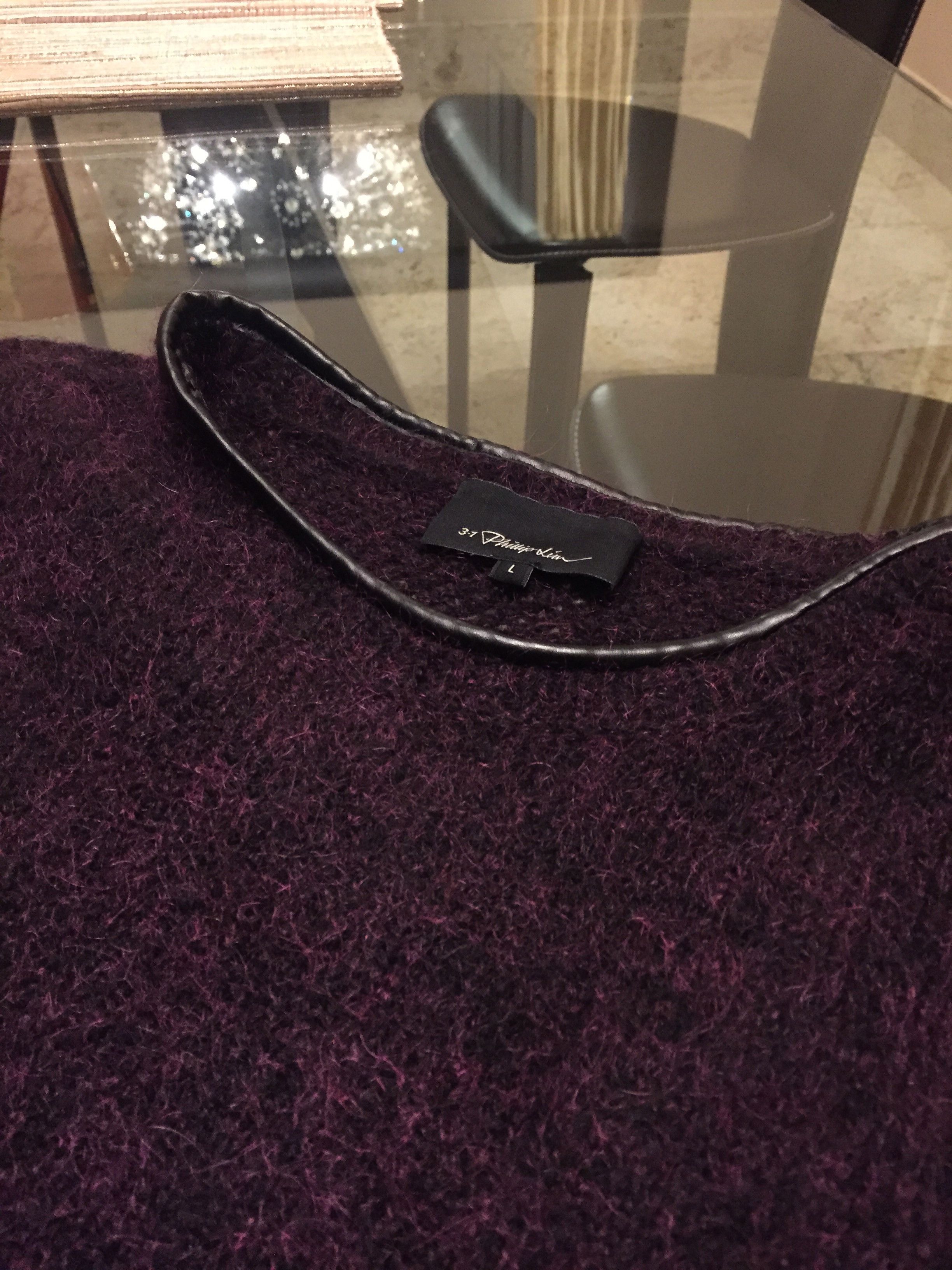 3.1 Phillip Lim Mohair Deep Maroon Runway Knit Size US L / EU 52-54 / 3 - 7 Thumbnail
