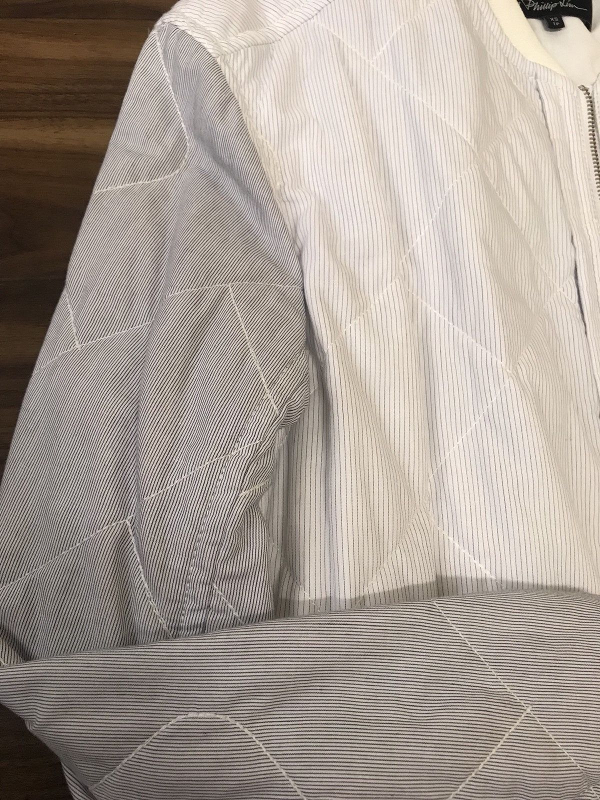 3.1 Phillip Lim Light Pin Stripe Contrast Sleeve Jacket Size US XS / EU 42 / 0 - 3 Thumbnail