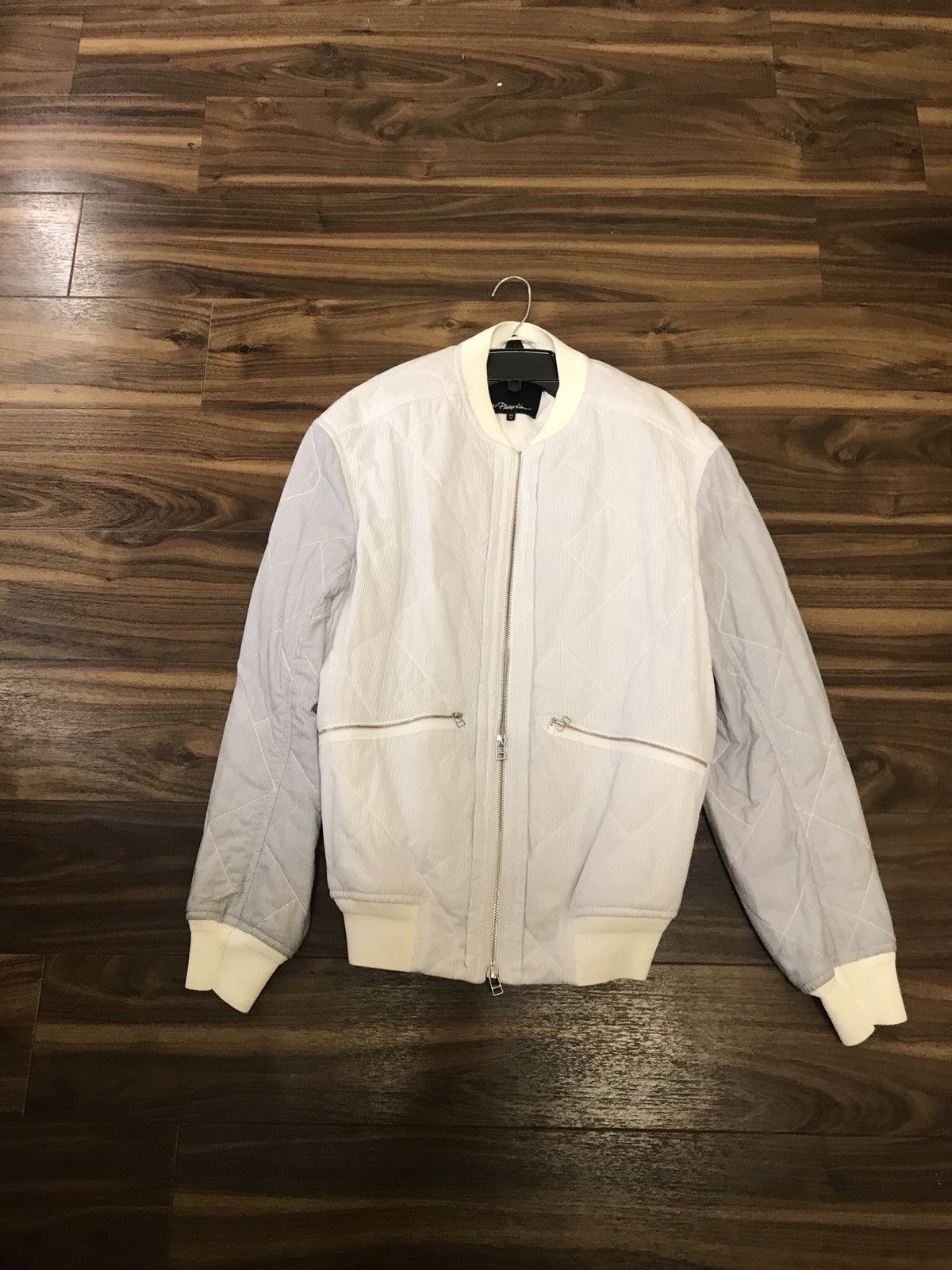 3.1 Phillip Lim Light Pin Stripe Contrast Sleeve Jacket Size US XS / EU 42 / 0 - 2 Thumbnail