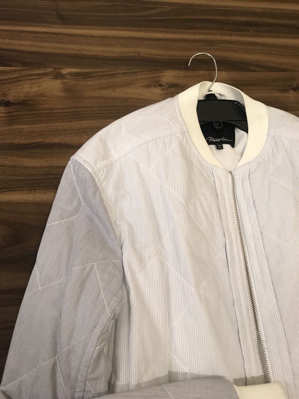 3.1 Phillip Lim Light Pin Stripe Contrast Sleeve Jacket Size US XS / EU 42 / 0 - 6 Thumbnail