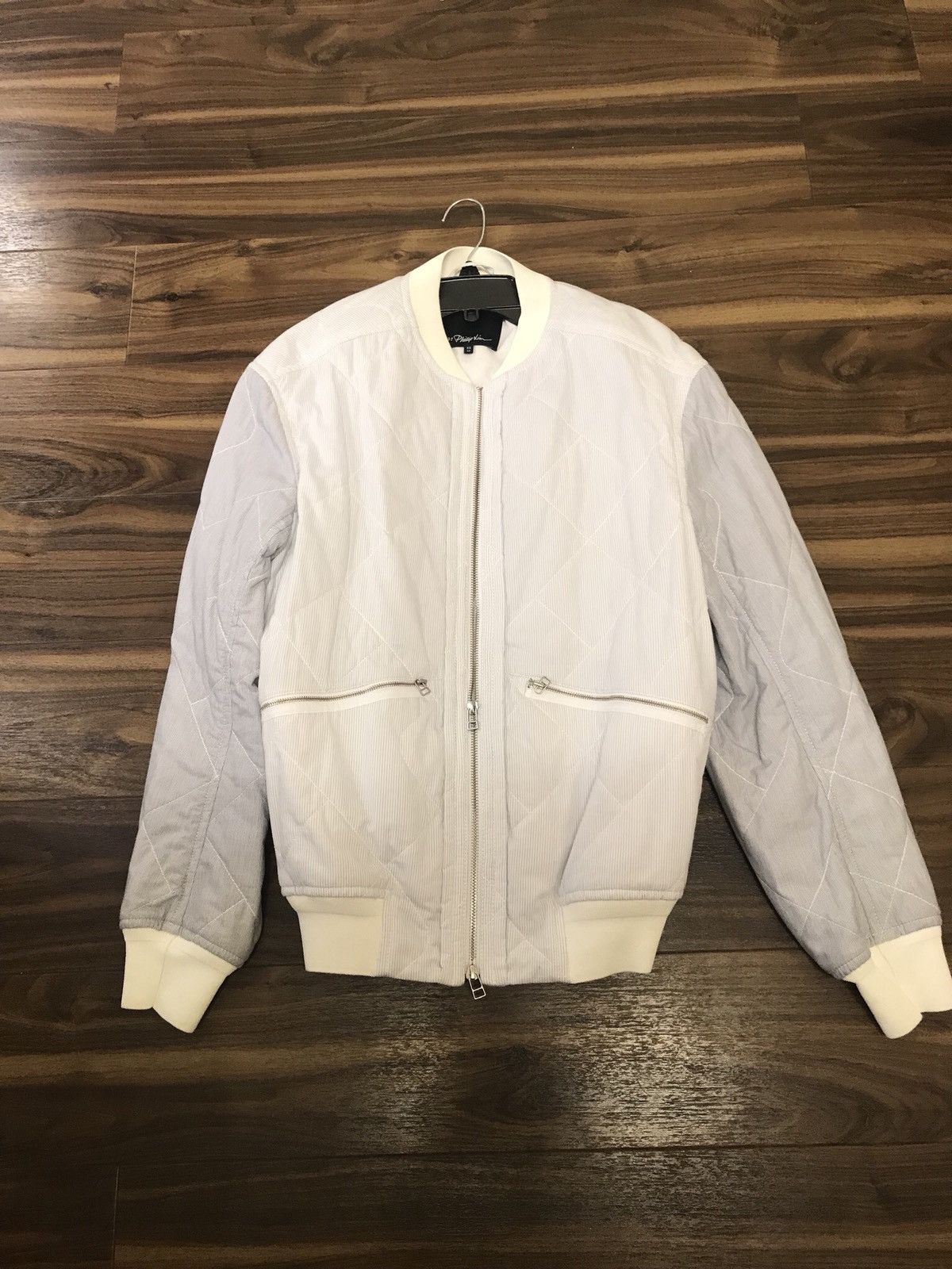 3.1 Phillip Lim Light Pin Stripe Contrast Sleeve Jacket Size US XS / EU 42 / 0 - 1 Thumbnail