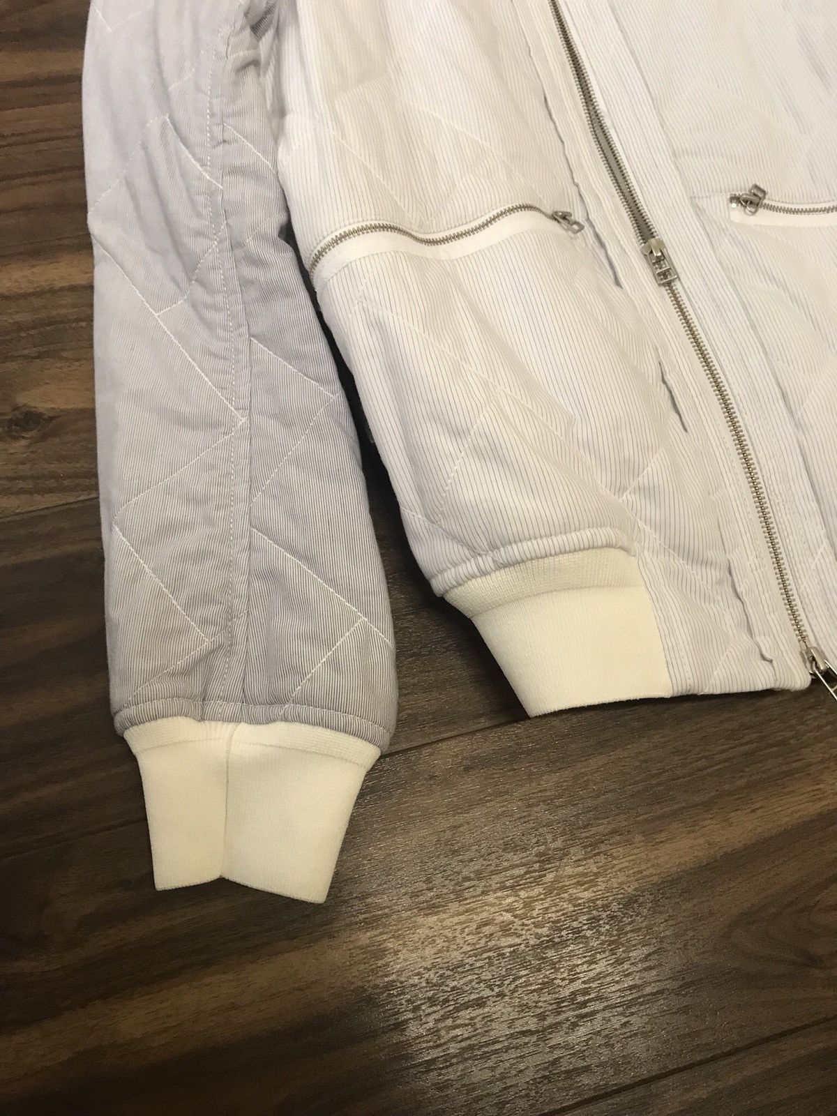 3.1 Phillip Lim Light Pin Stripe Contrast Sleeve Jacket Size US XS / EU 42 / 0 - 5 Thumbnail