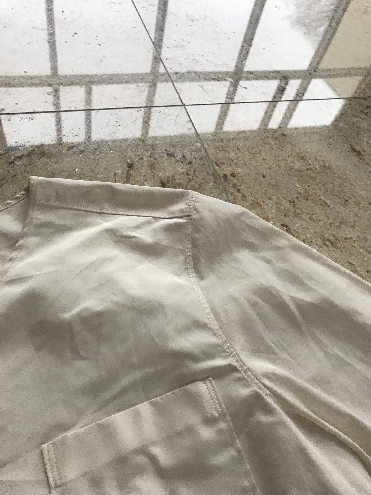 3.1 Phillip Lim Light Ecru Button Up With Dirty Cuff Size US M / EU 48-50 / 2 - 4 Thumbnail