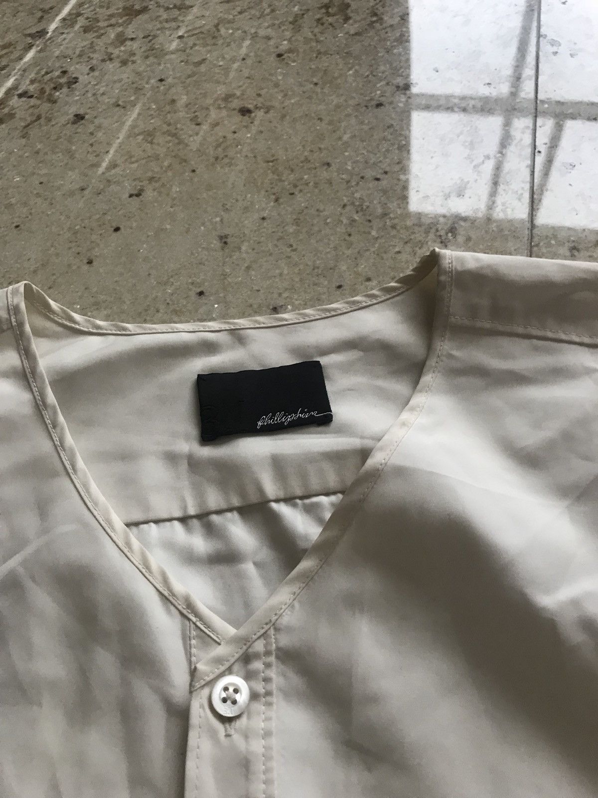 3.1 Phillip Lim Light Ecru Button Up With Dirty Cuff Size US M / EU 48-50 / 2 - 14 Thumbnail