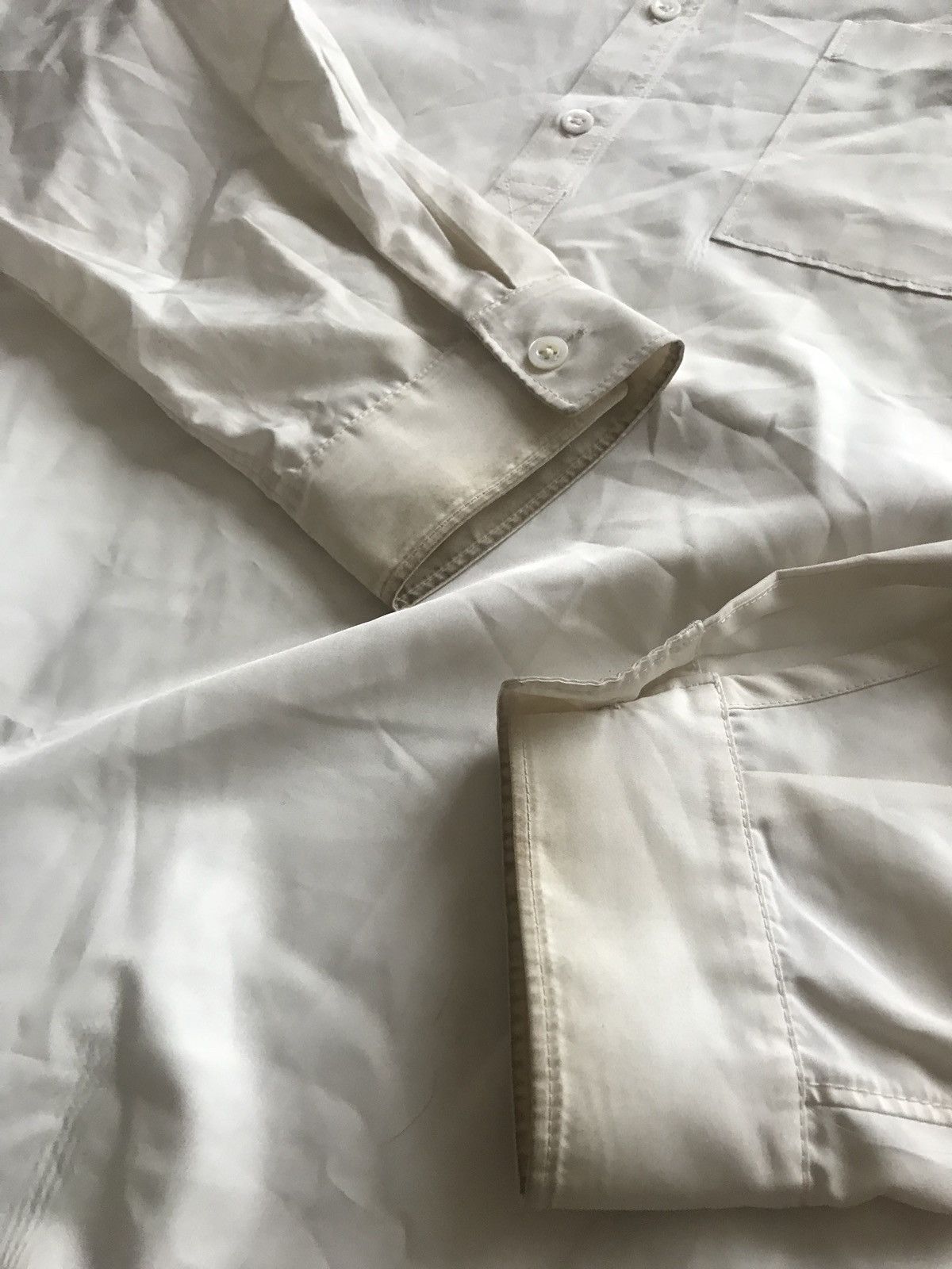 3.1 Phillip Lim Light Ecru Button Up With Dirty Cuff Size US M / EU 48-50 / 2 - 8 Thumbnail