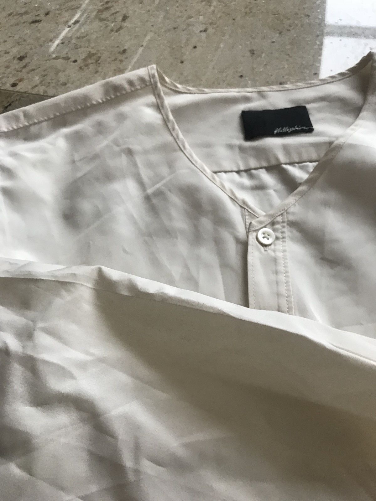 3.1 Phillip Lim Light Ecru Button Up With Dirty Cuff Size US M / EU 48-50 / 2 - 11 Thumbnail