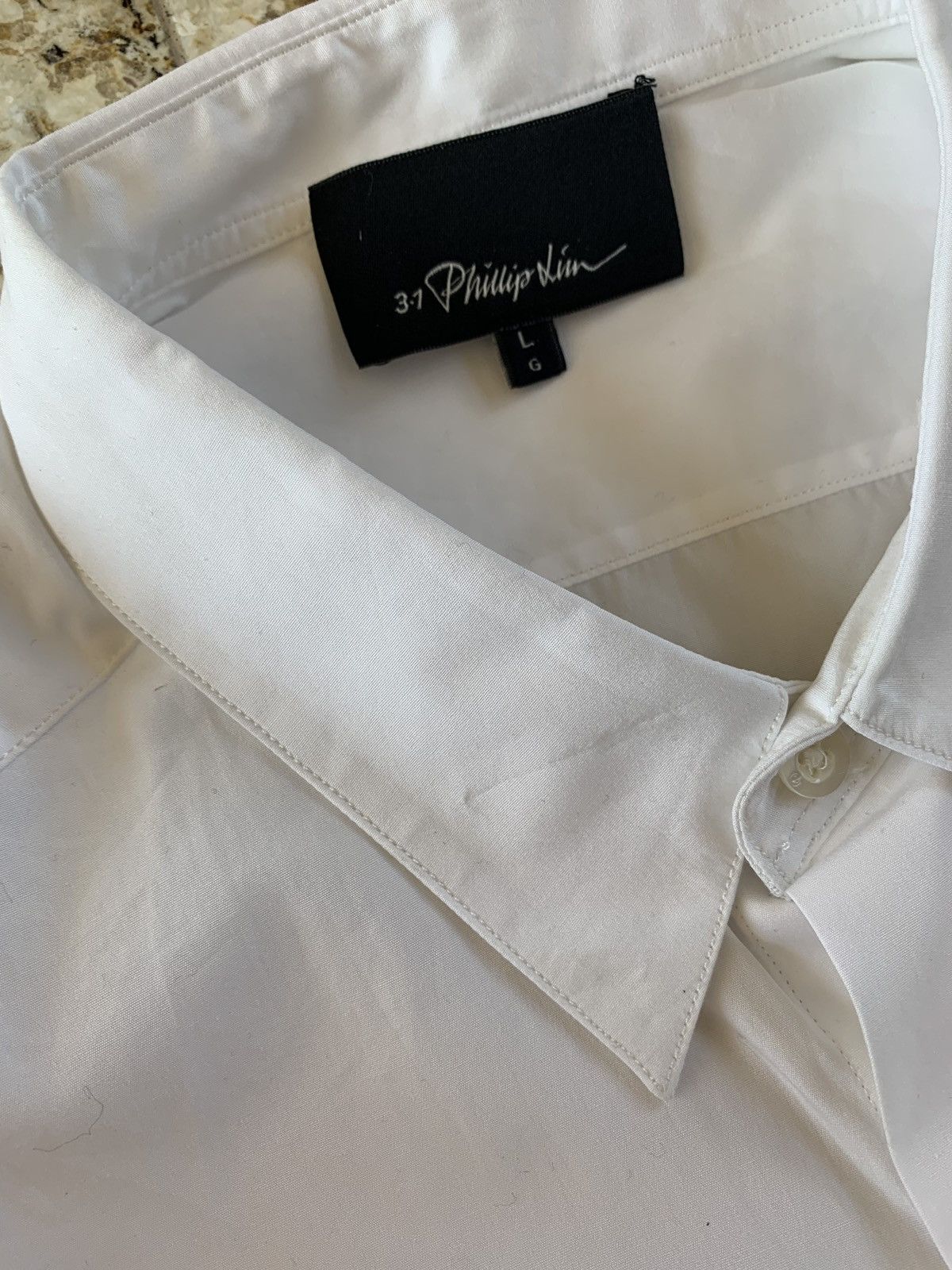 3.1 Phillip Lim Trapunto Stitching Button Up White Size US L / EU 52-54 / 3 - 6 Thumbnail