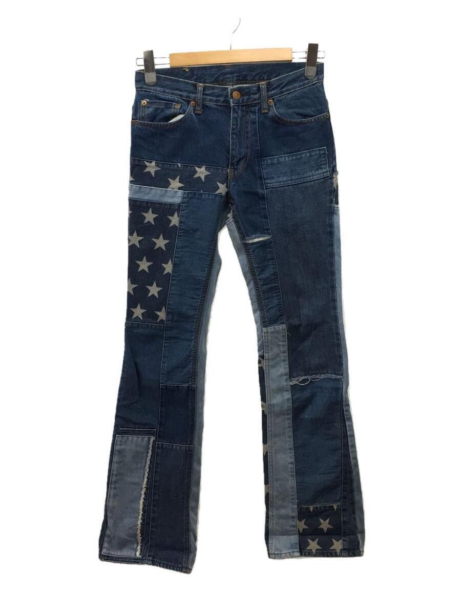 Hysteric Glamour Reconstructed Patchwork Star Denim Flare Jeans Size US 29 - 1 Thumbnail