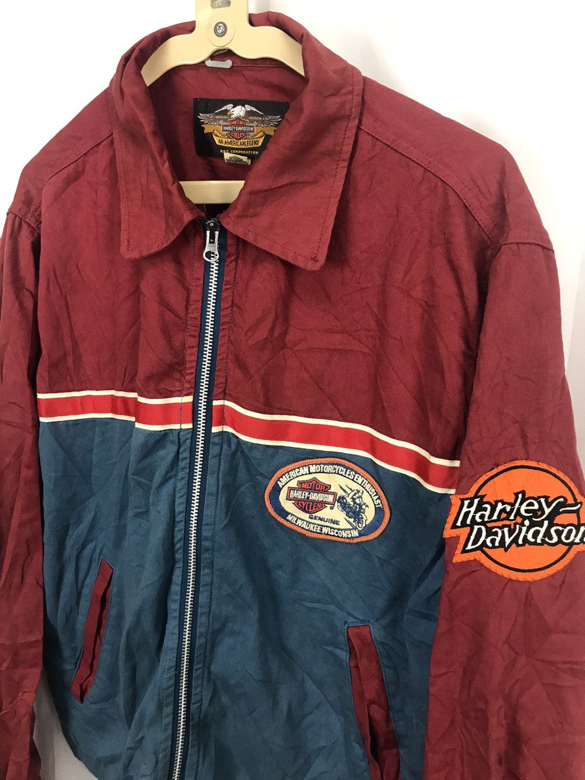 Harley Davidson × Sports Specialties Harley Davidson zipper jacket with patches Size US M / EU 48-50 / 2 - 8 Thumbnail