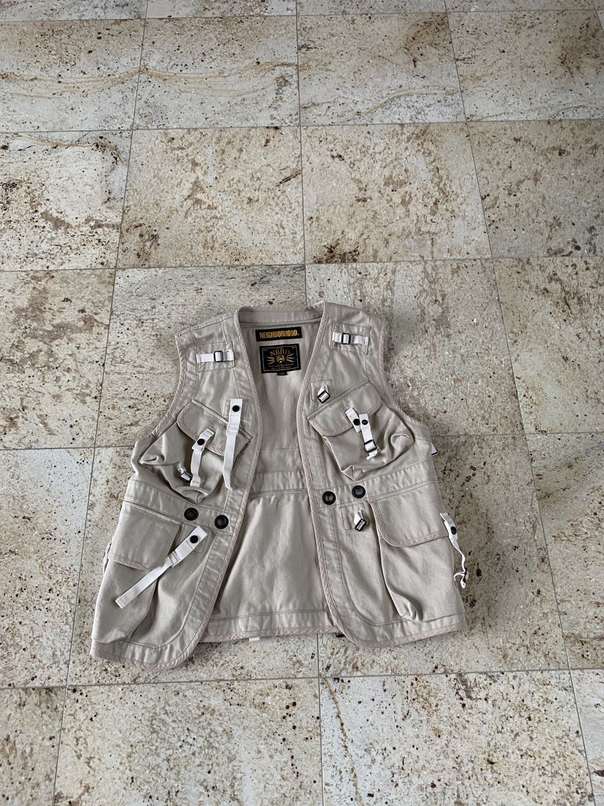 Neighborhood Multi-pocket Cargo Vest in Tan Size US L / EU 52-54 / 3 - 2 Thumbnail
