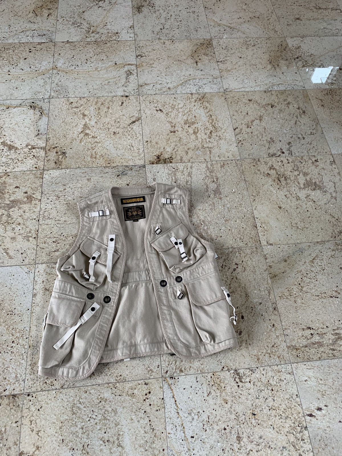 Neighborhood Multi-pocket Cargo Vest in Tan Size US L / EU 52-54 / 3 - 5 Thumbnail