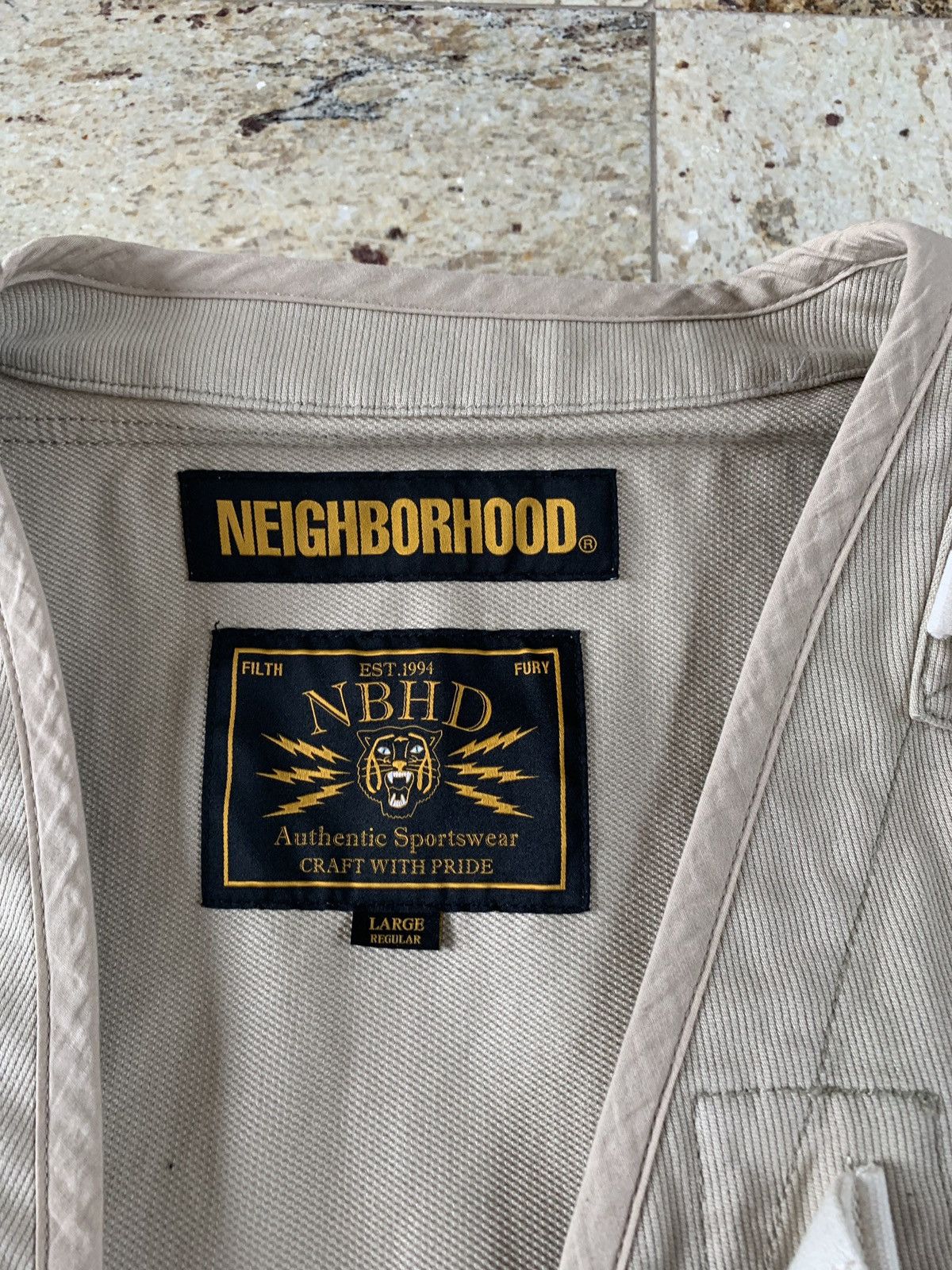 Neighborhood Multi-pocket Cargo Vest in Tan Size US L / EU 52-54 / 3 - 14 Thumbnail
