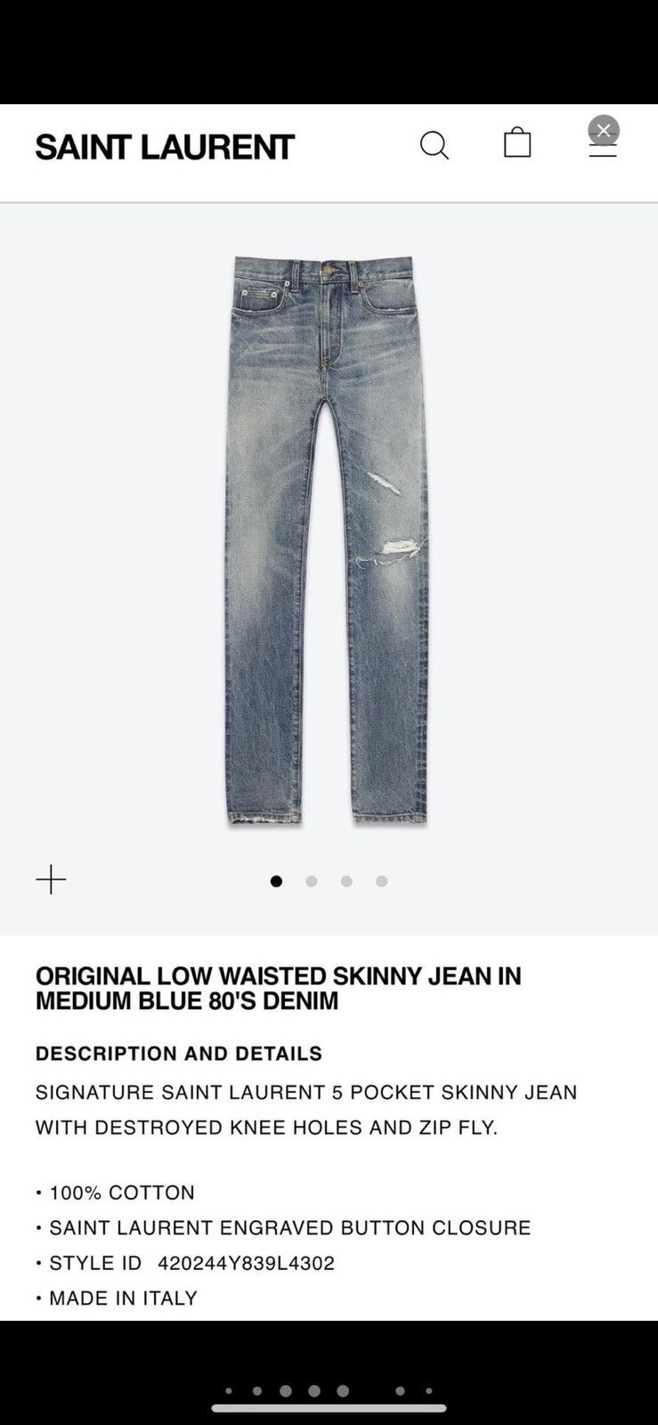 Saint Laurent Paris Saint Laurent ss16 selvedge d10 jeans ‘surf sound’ Size US 31 - 1 Thumbnail