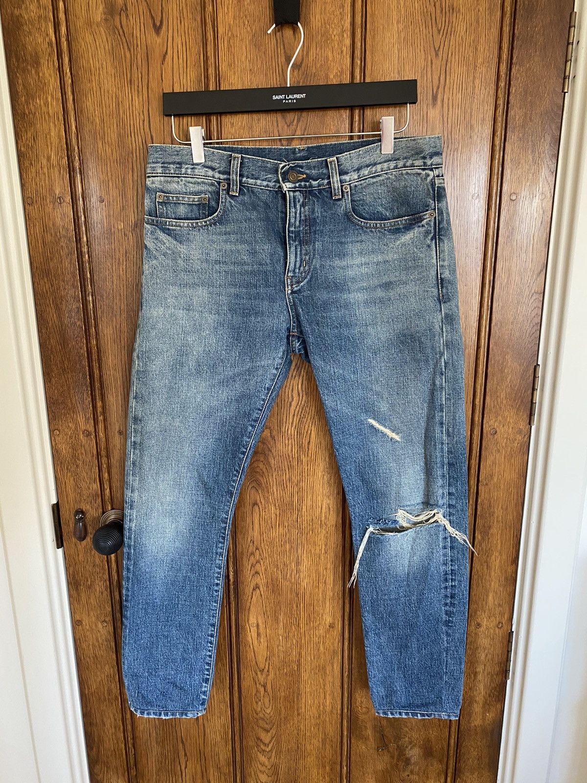Saint Laurent Paris Saint Laurent ss16 selvedge d10 jeans ‘surf sound’ Size US 31 - 2 Thumbnail