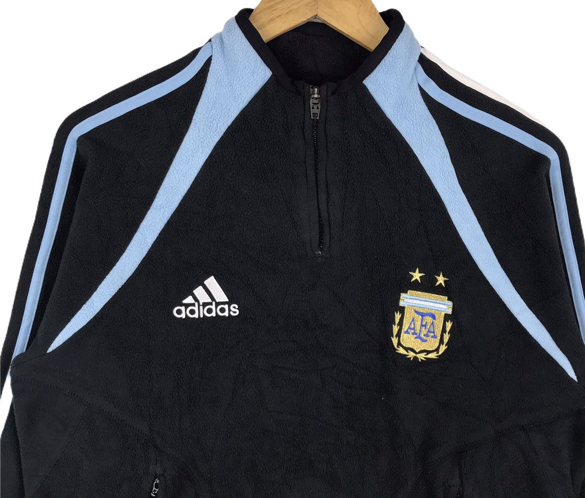 Adidas Vintage Adidas Argentina Half Zipper Fleece Sweatshirt Size US S / EU 44-46 / 1 - 2 Thumbnail