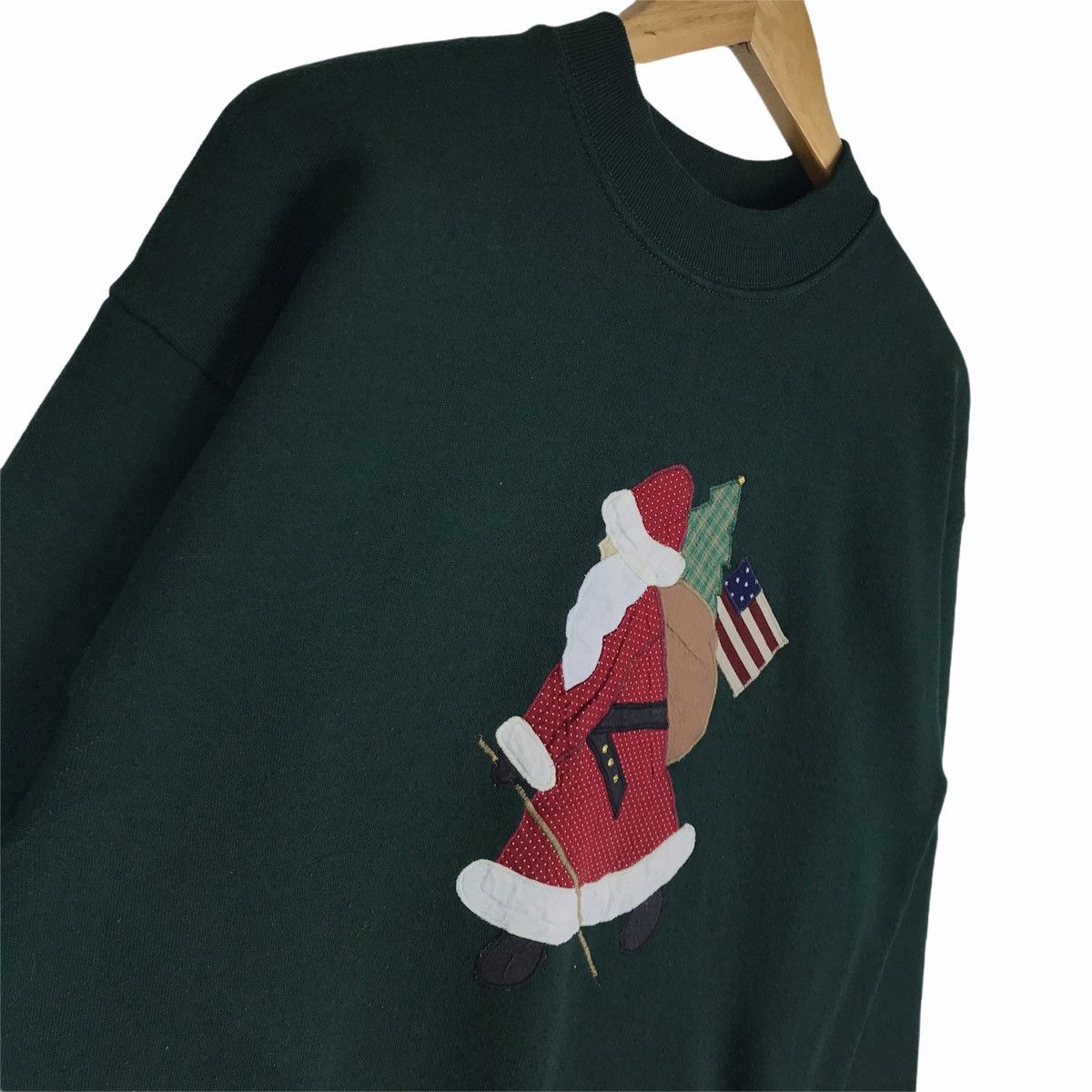 Vintage Vintage Santa Claus USA American Flag Art Work Sweatshirt Size US L / EU 52-54 / 3 - 2 Thumbnail