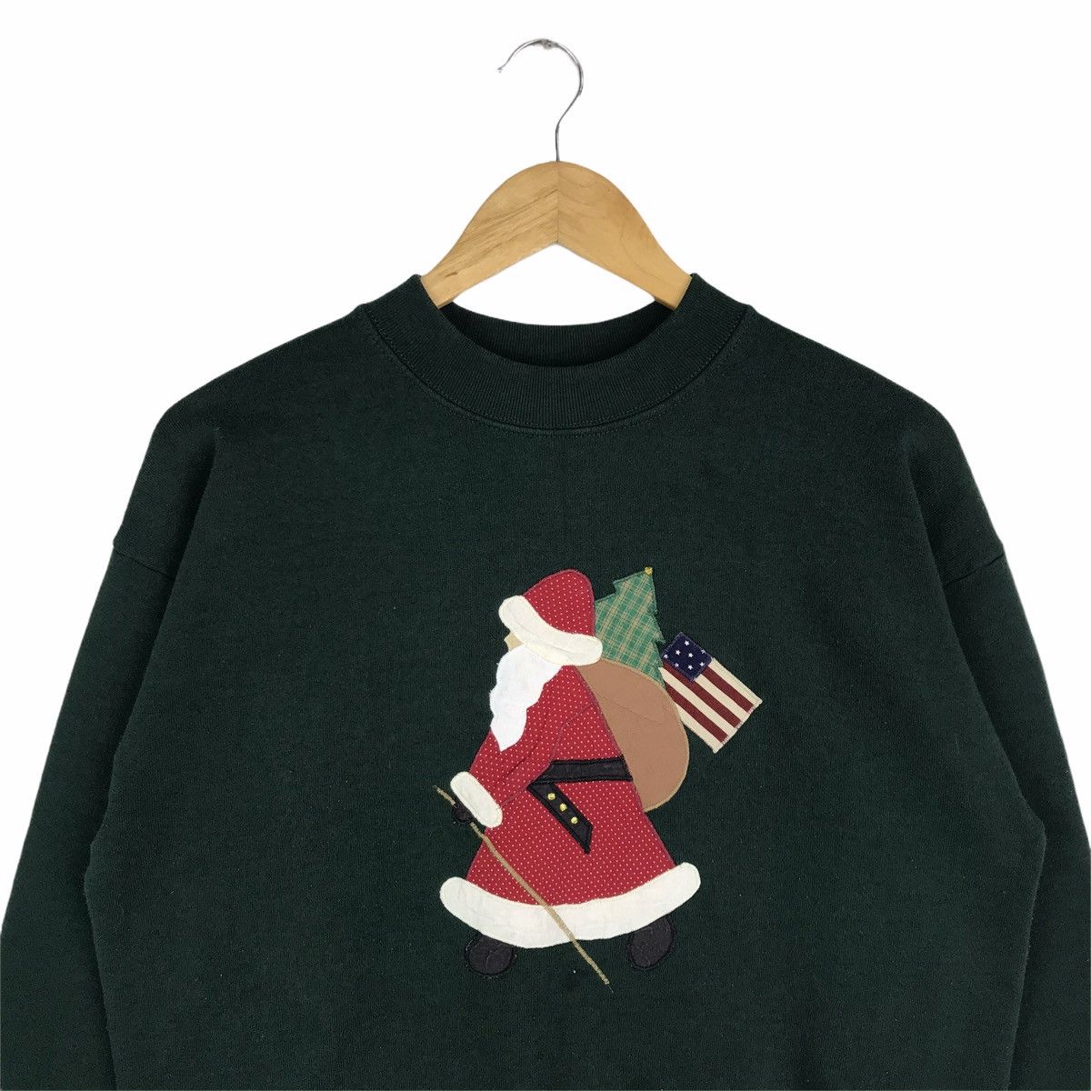 Vintage Vintage Santa Claus USA American Flag Art Work Sweatshirt Size US L / EU 52-54 / 3 - 3 Thumbnail