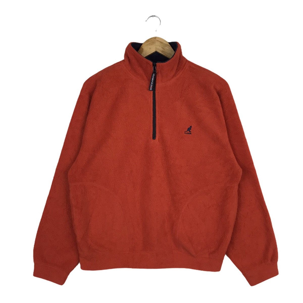 Kangol Vintage 90s Kangol Minimalist Half Zipper Fleece Sweatshirt Size US M / EU 48-50 / 2 - 1 Thumbnail