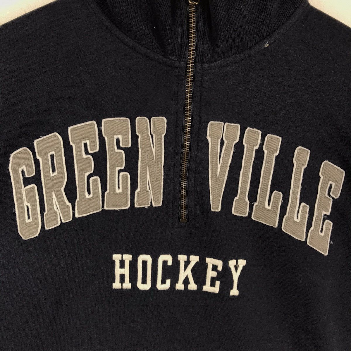 47 Brand × NHL Vintage Green Ville Hockey Half Zipper Sweatshirt Pullover Size US L / EU 52-54 / 3 - 5 Thumbnail