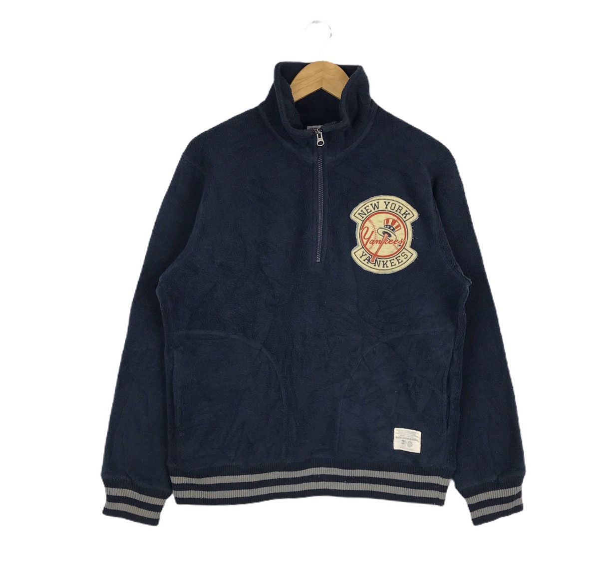 MLB × New York Yankees Vintage New York Yankees Half Zipper Fleece Sweatshirt Size US L / EU 52-54 / 3 - 4 Thumbnail