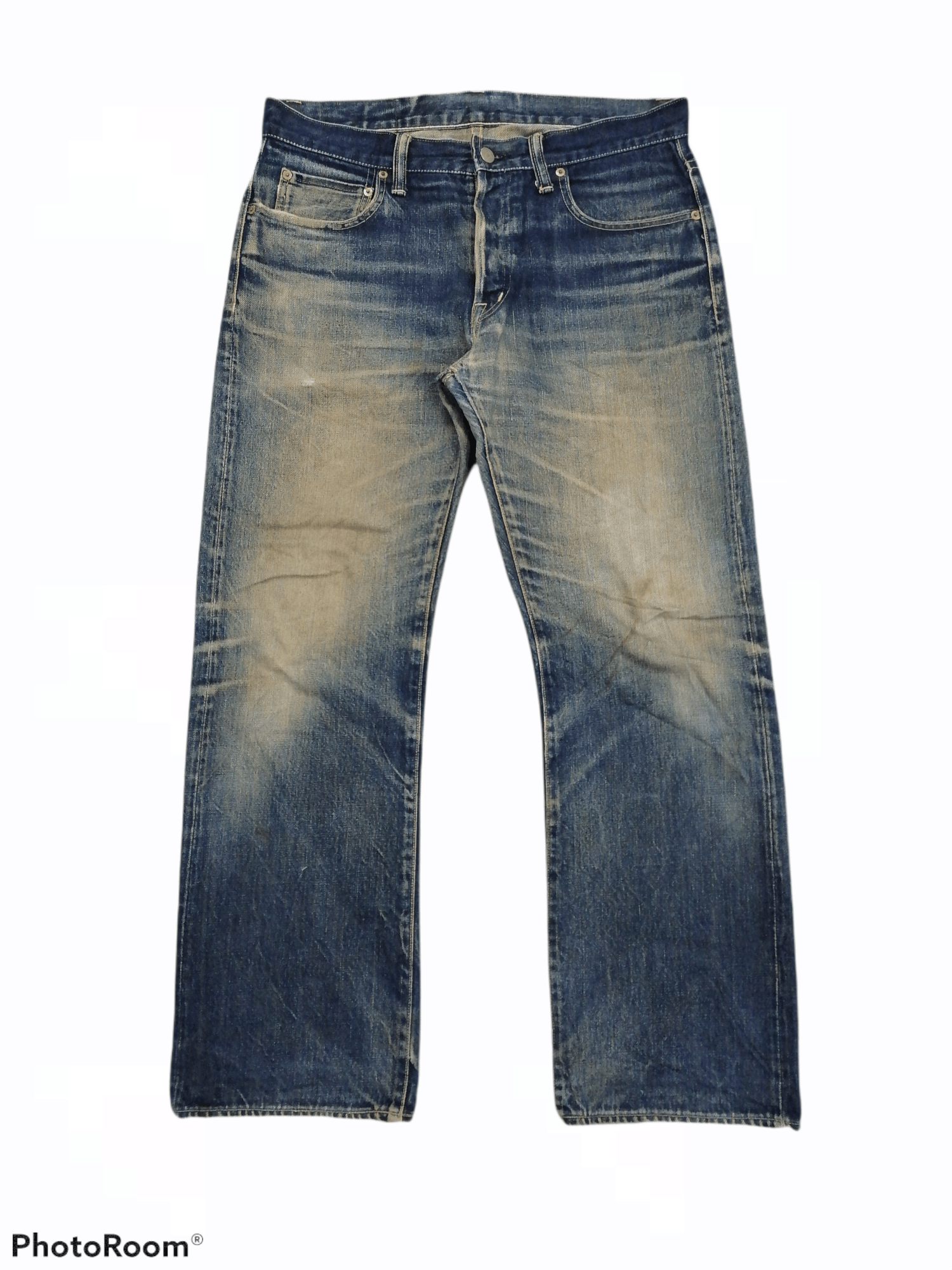 Blue Blue Japan Blue Blue Japan Pure Indigo Distressed Denim Selvedge Pant Size US 34 / EU 50 - 1 Thumbnail