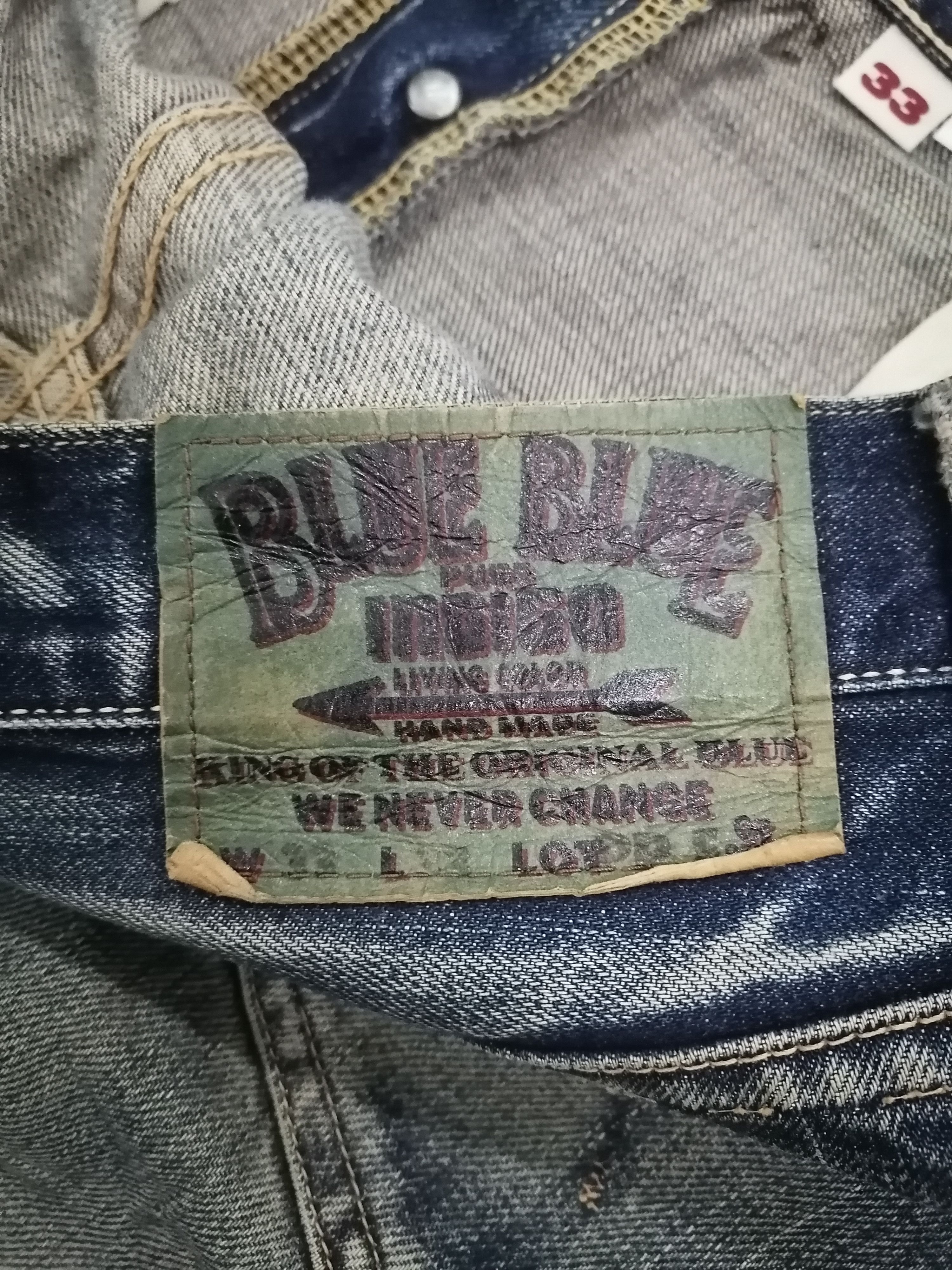 Blue Blue Japan Blue Blue Japan Pure Indigo Distressed Denim Selvedge Pant Size US 34 / EU 50 - 12 Thumbnail