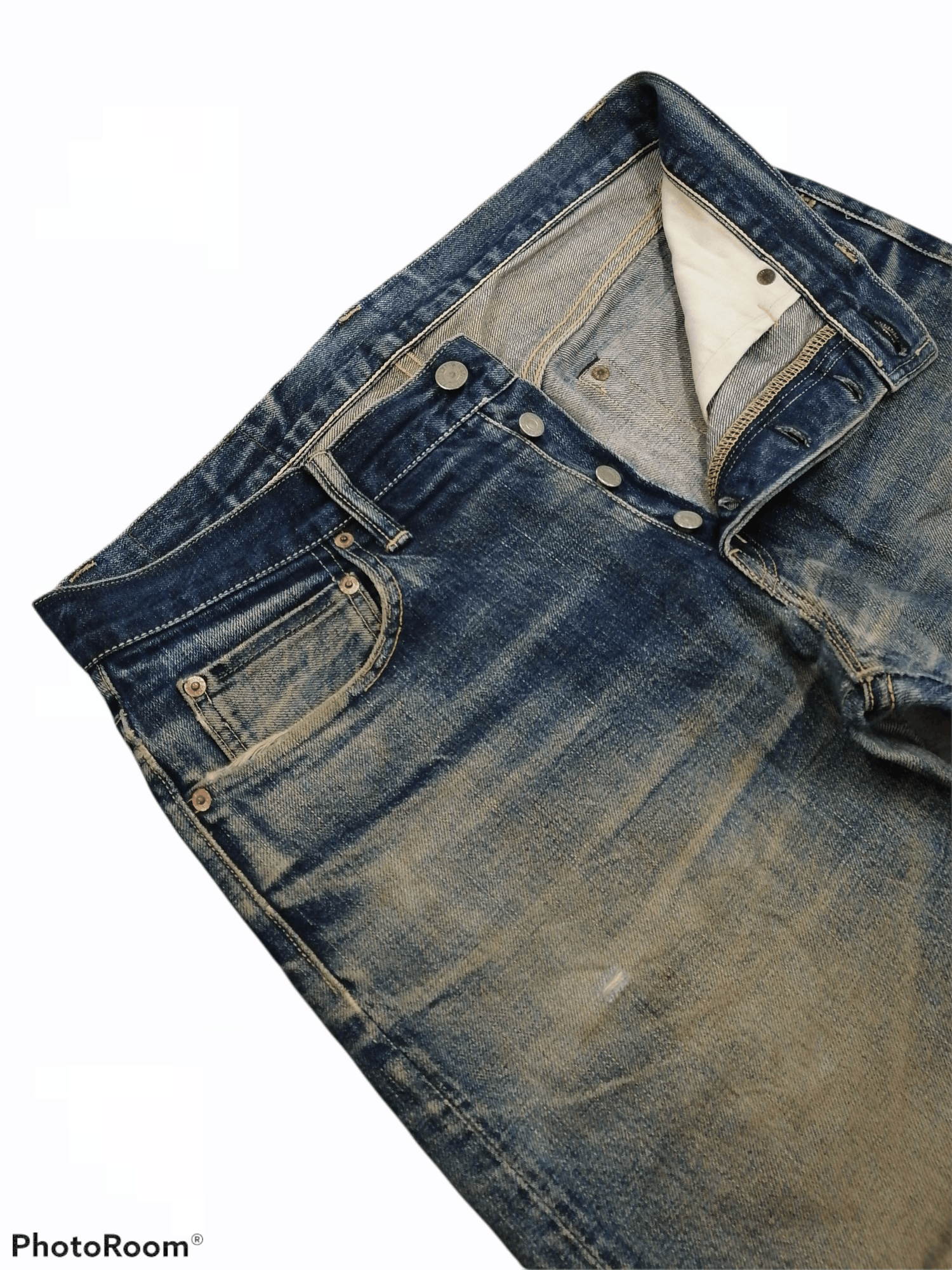 Blue Blue Japan Blue Blue Japan Pure Indigo Distressed Denim Selvedge Pant Size US 34 / EU 50 - 3 Thumbnail