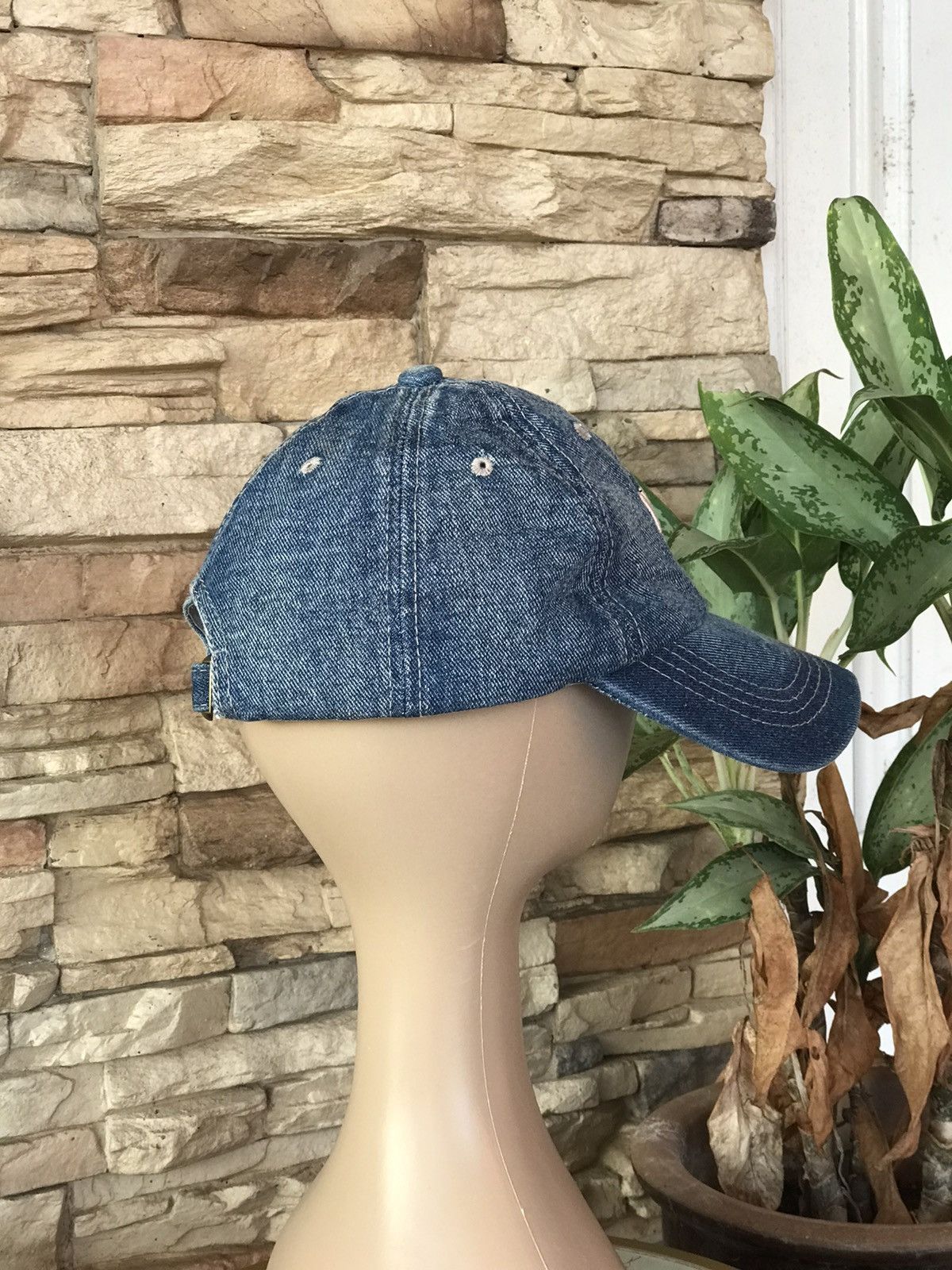 Vintage Vintage Nyc 1985 Denim Cap Hat Size ONE SIZE - 4 Thumbnail