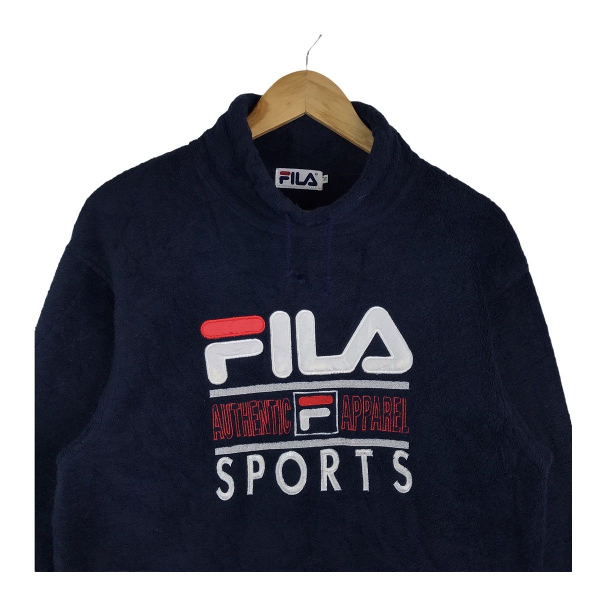Vintage 90s Fila Sports Big Logo Fleece Sweatshirt