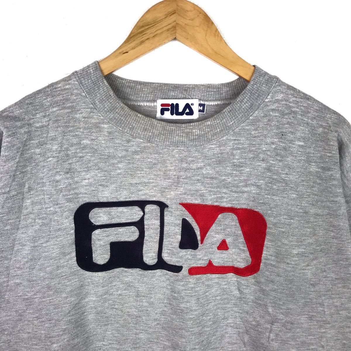 Fila Vintage 90s Fila Embroidery Spell Out Sweatshirt Pullover Size US M / EU 48-50 / 2 - 2 Thumbnail